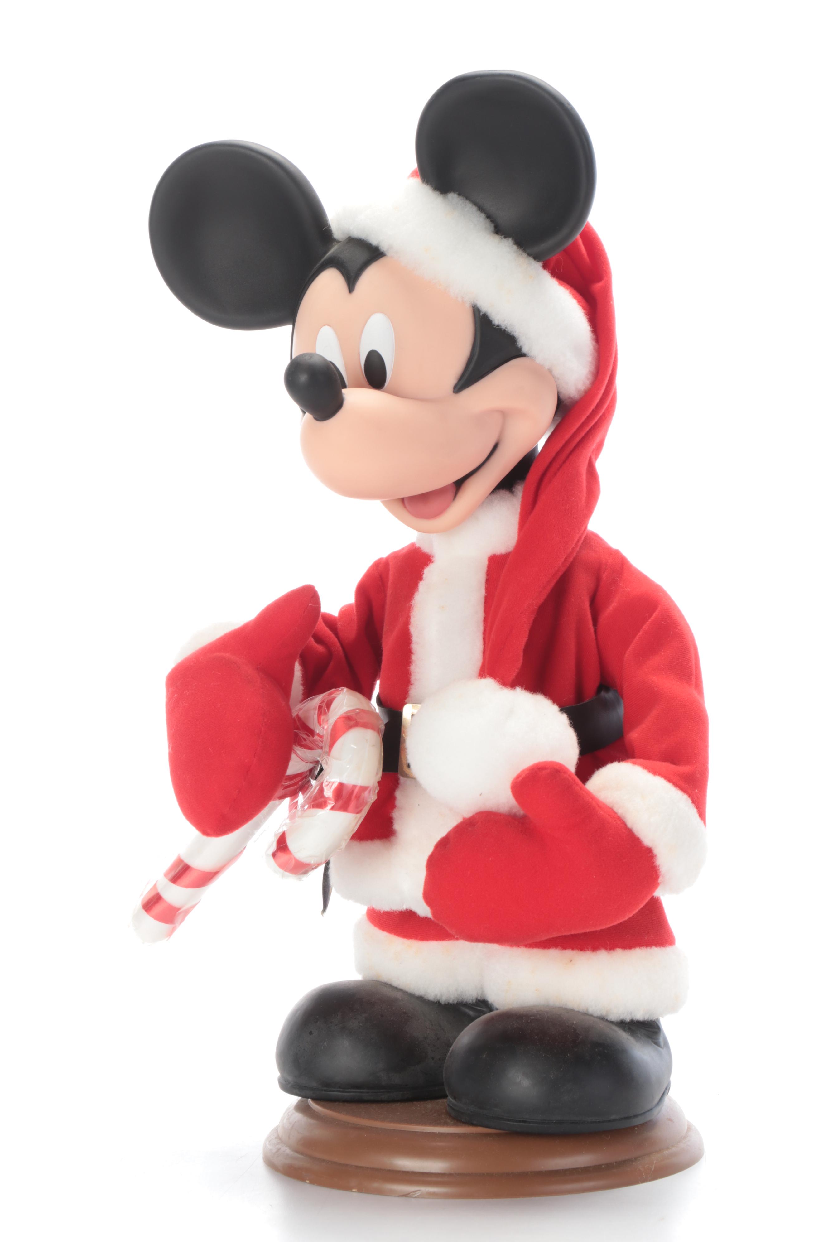 Santa's Best Animated Mickey Mouse and Minnie Santa Claus Figures