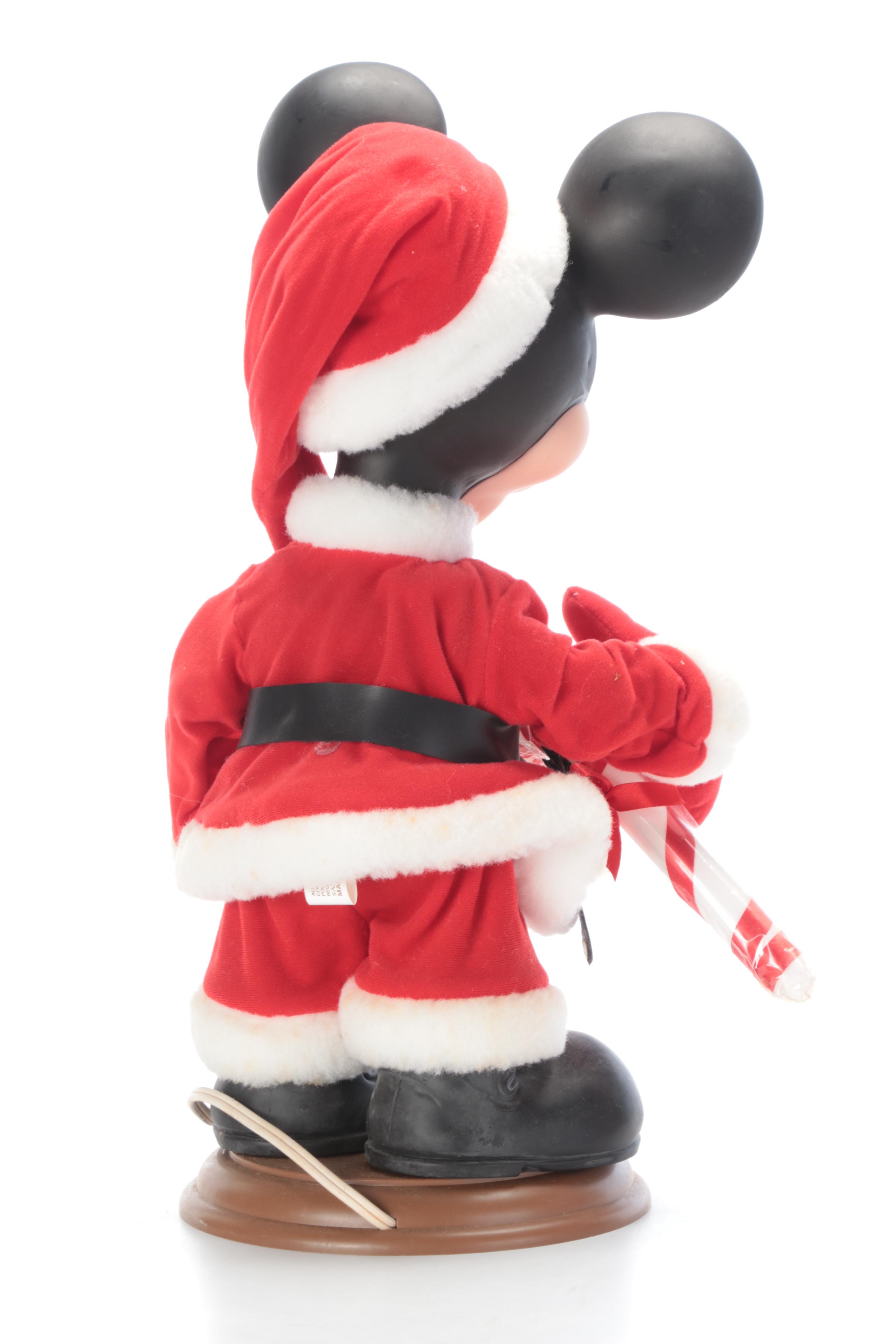 Santa's Best Animated Mickey Mouse and Minnie Santa Claus Figures