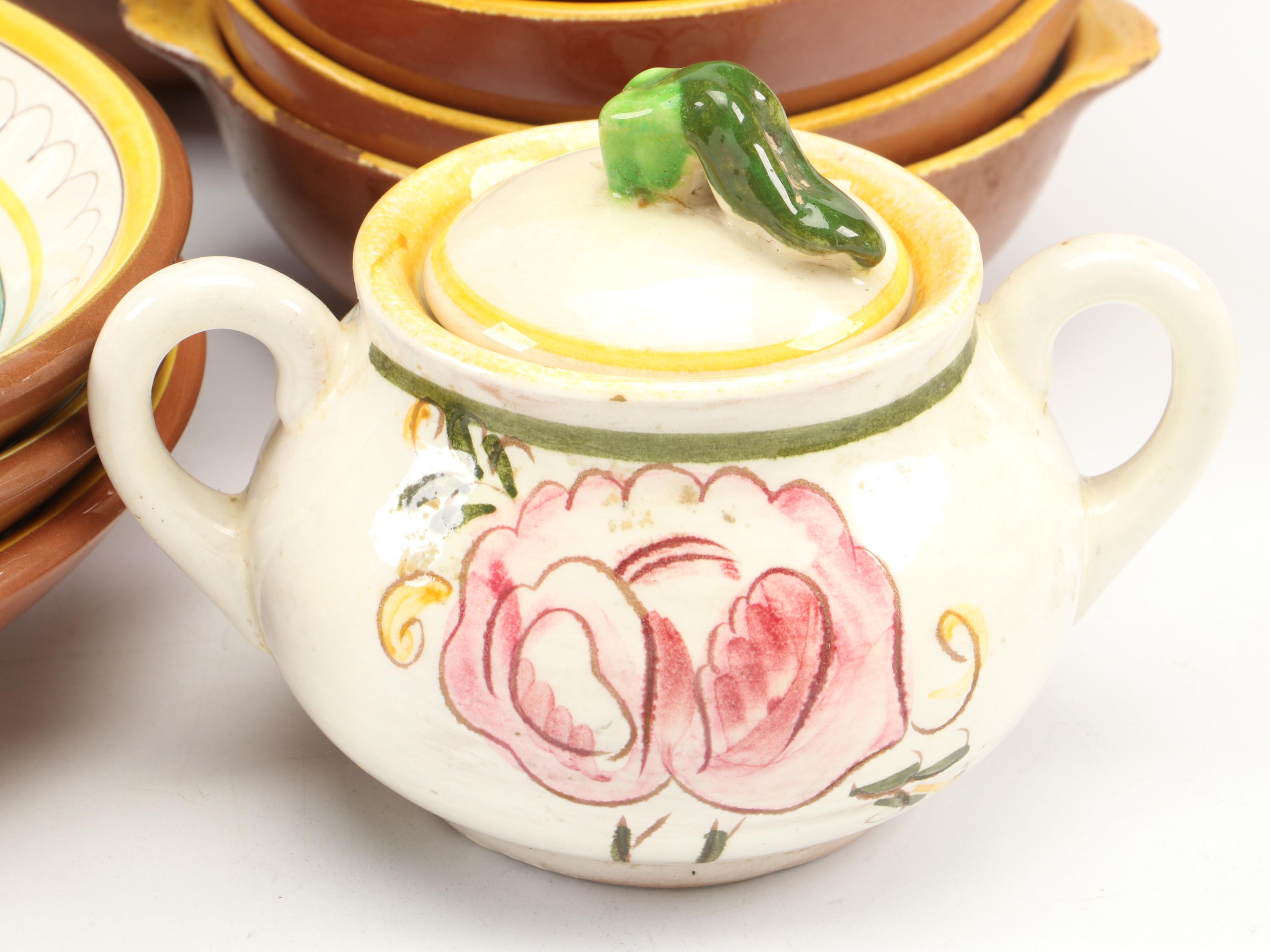 Stangl Pottery "Fruit" Terracotta Dinner Plates, Salad Plates, and More