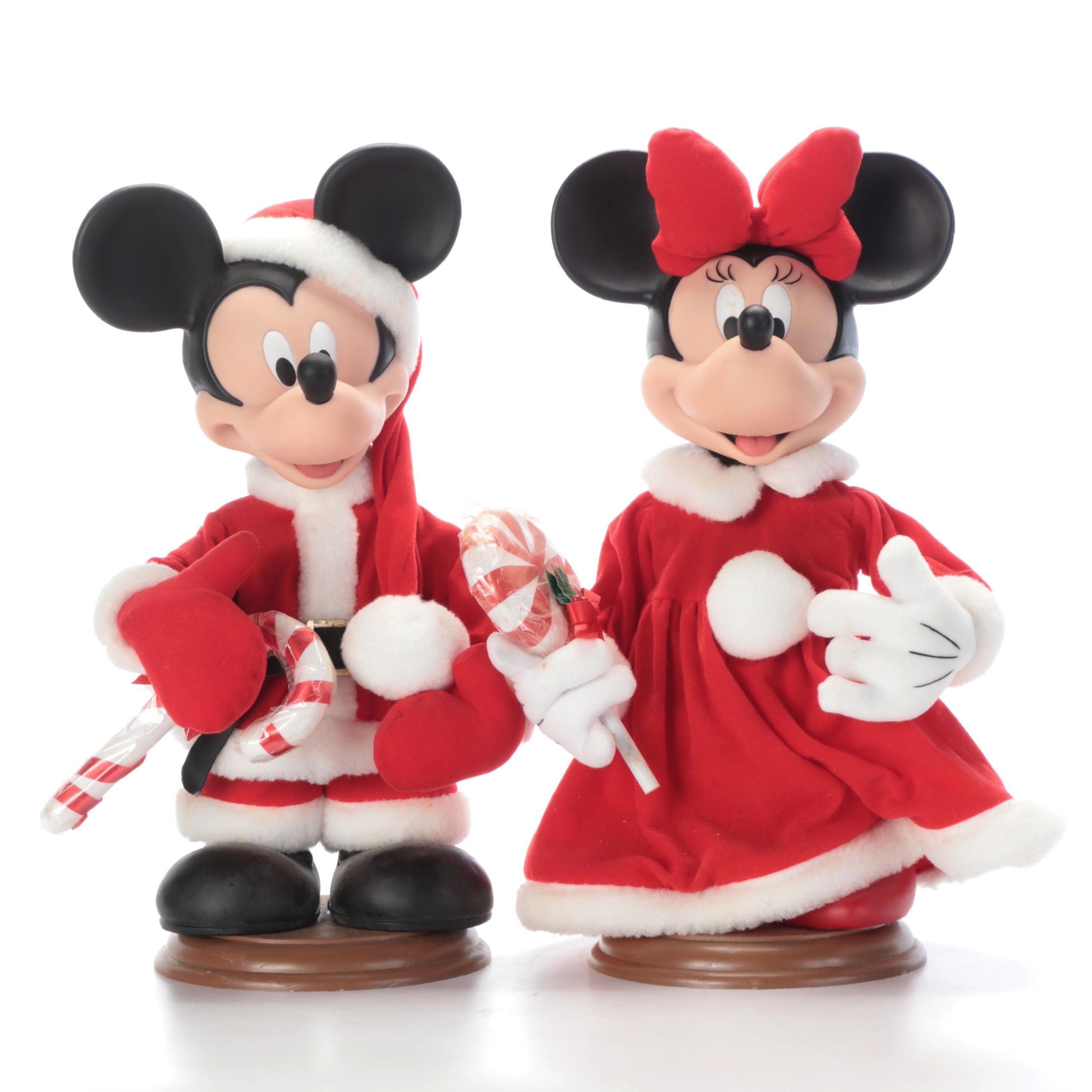 Santa's Best Animated Mickey Mouse and Minnie Santa Claus Figures