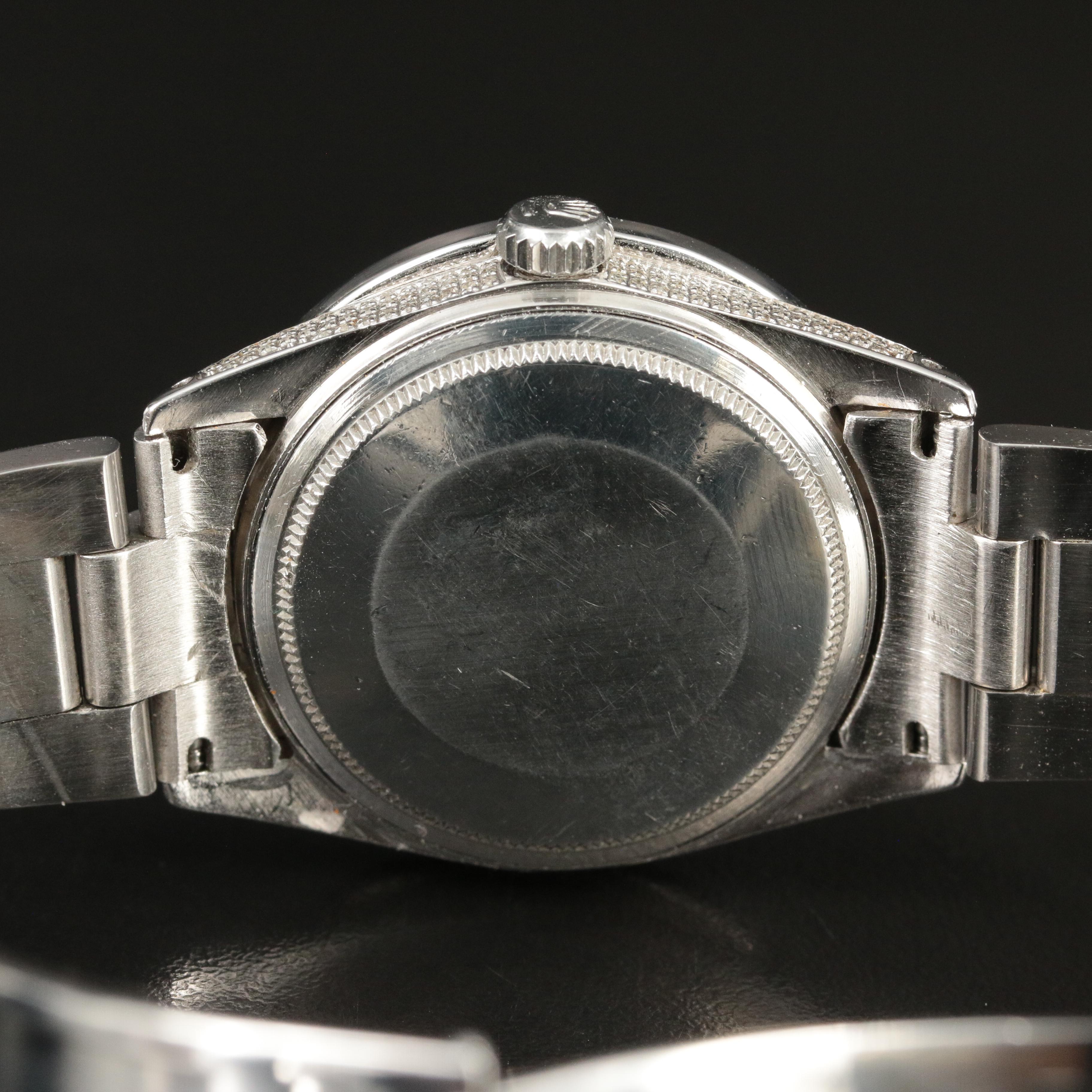 1964 Rolex 6.85 CTW Custom Diamond Datejust Watch