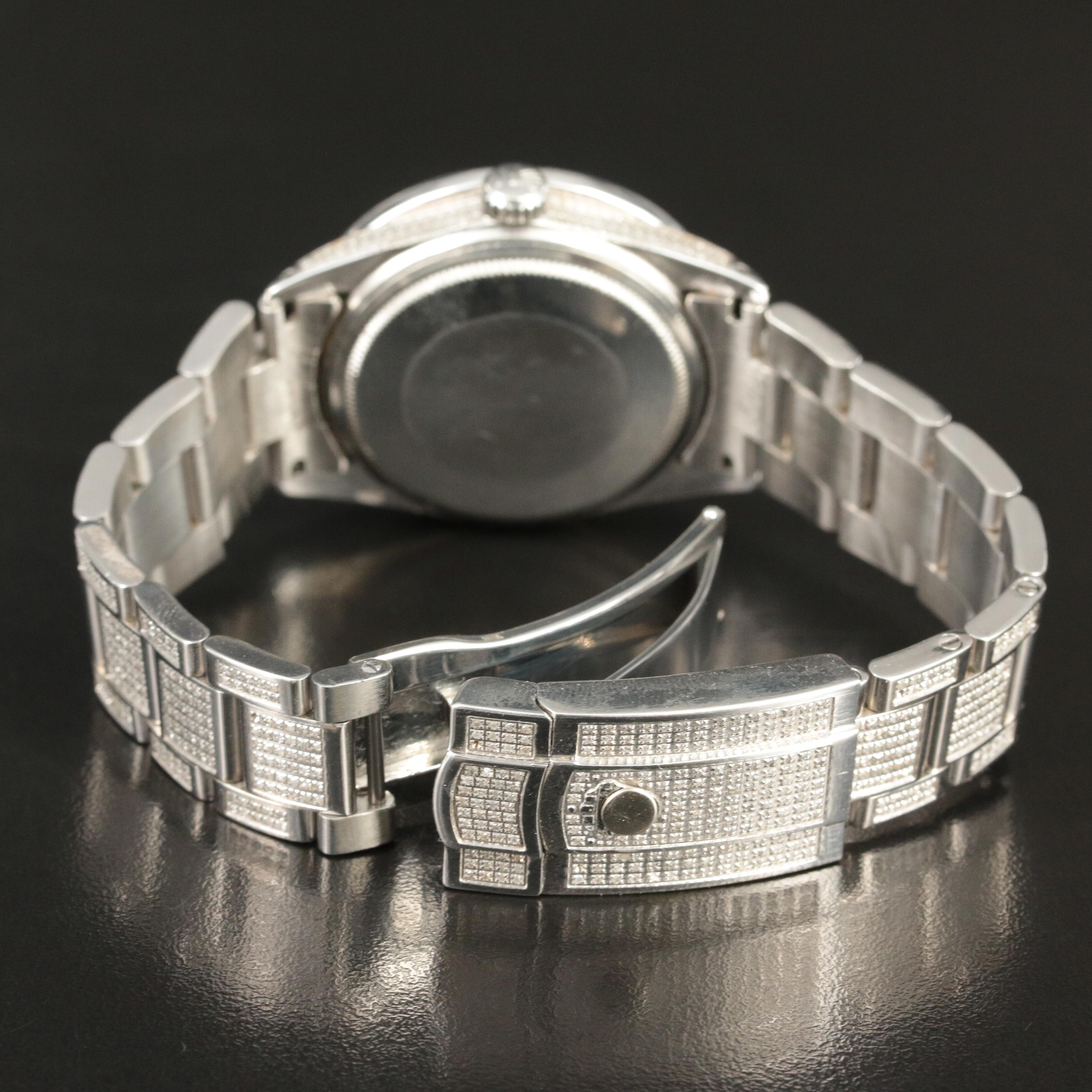 1964 Rolex 6.85 CTW Custom Diamond Datejust Watch