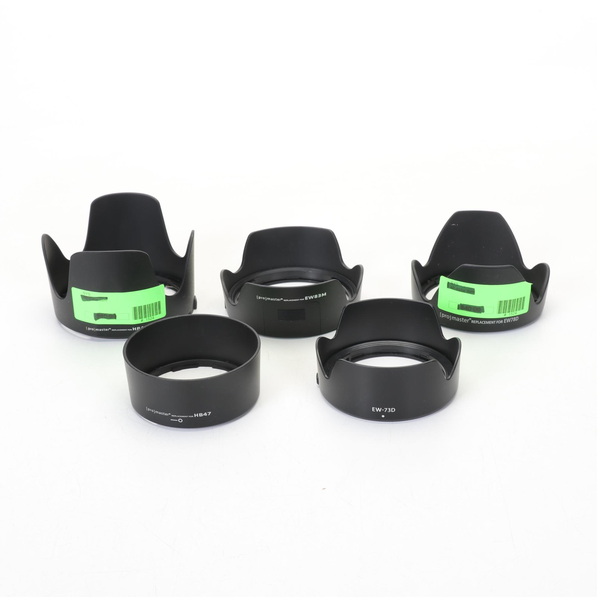 ProMaster, Quantary, Kalimar, and Other Lenses and Lens Hoods