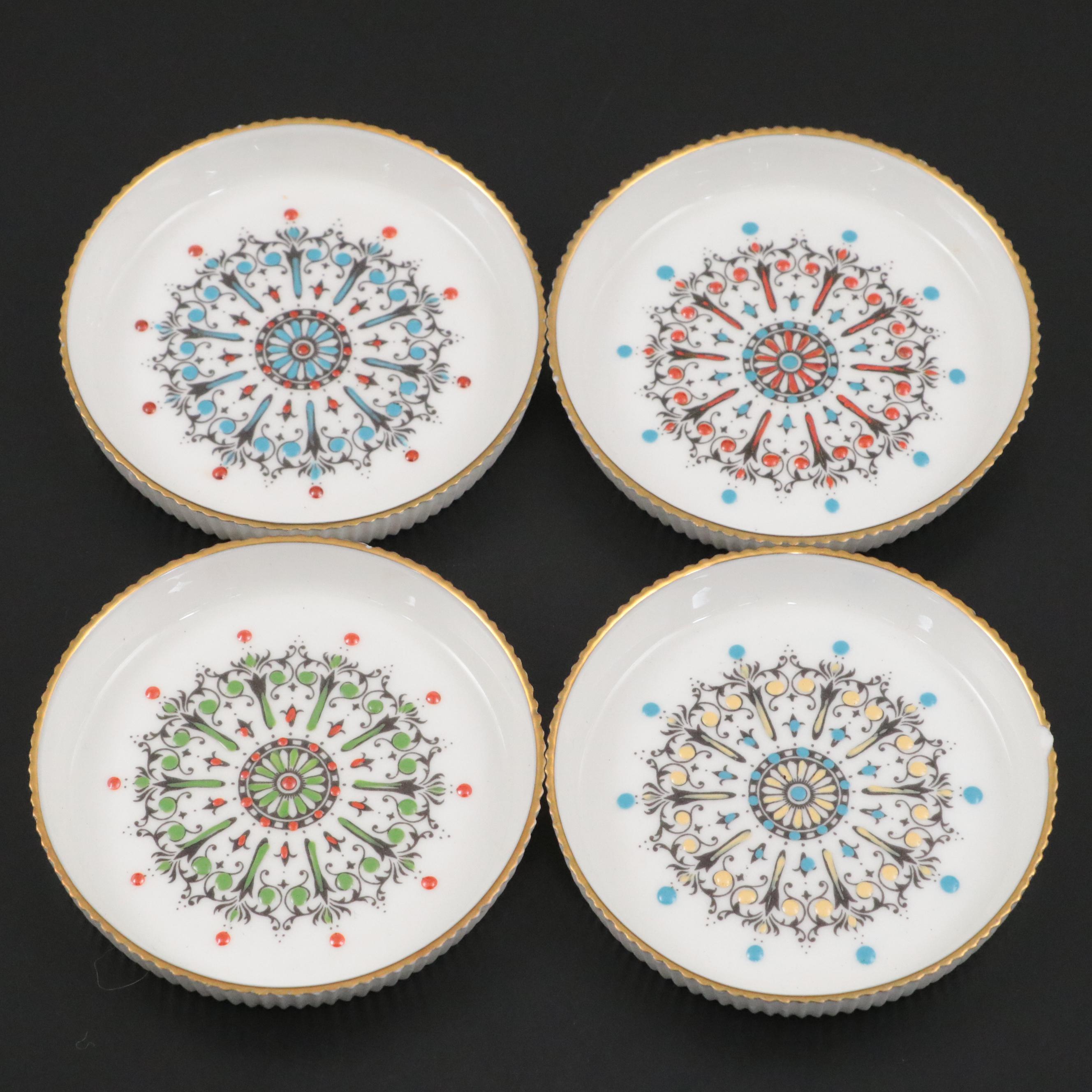 Tiffany & Co. "Harmony" Bowl and Royal Worcester "Medallion" Bone China Coasters