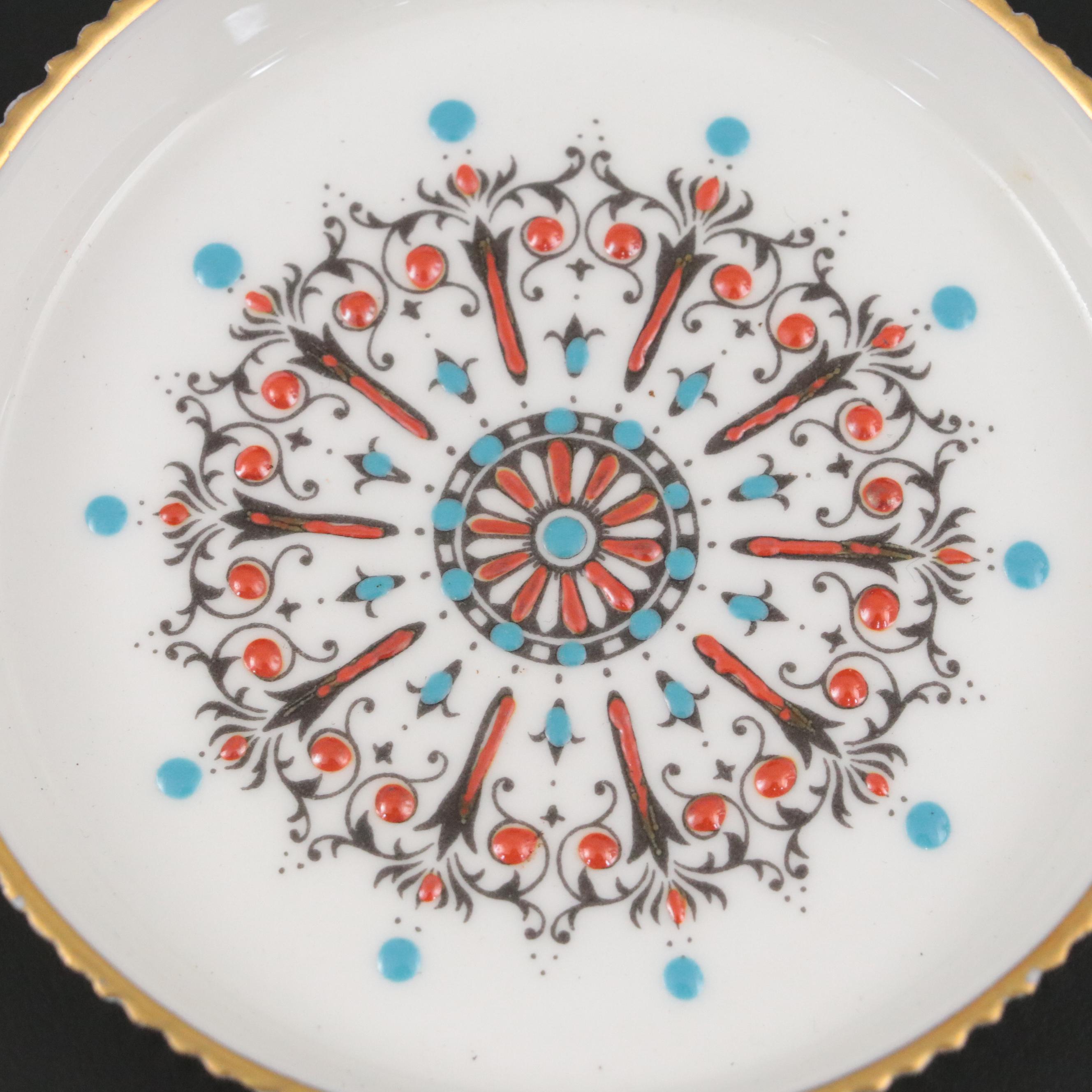 Tiffany & Co. "Harmony" Bowl and Royal Worcester "Medallion" Bone China Coasters