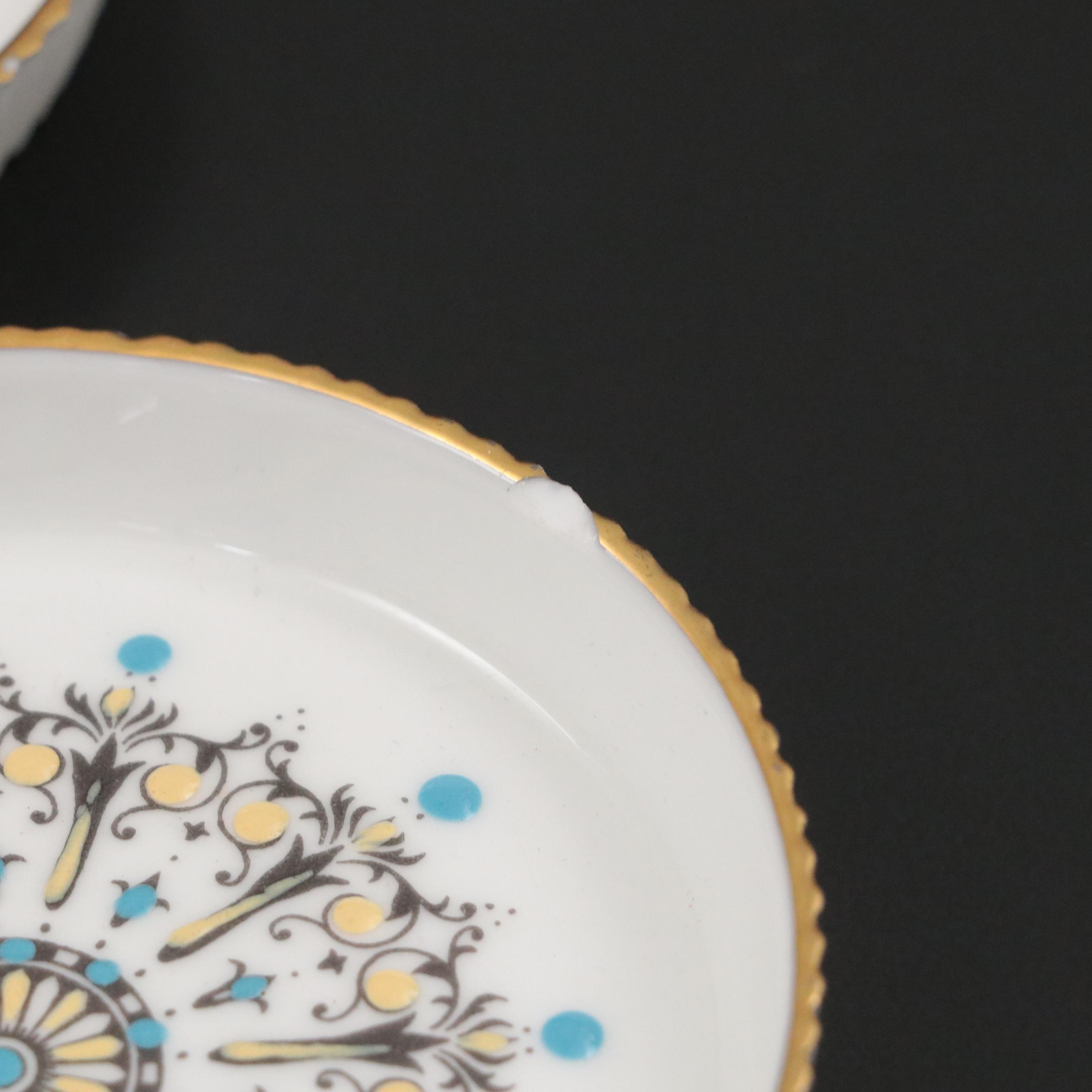 Tiffany & Co. "Harmony" Bowl and Royal Worcester "Medallion" Bone China Coasters