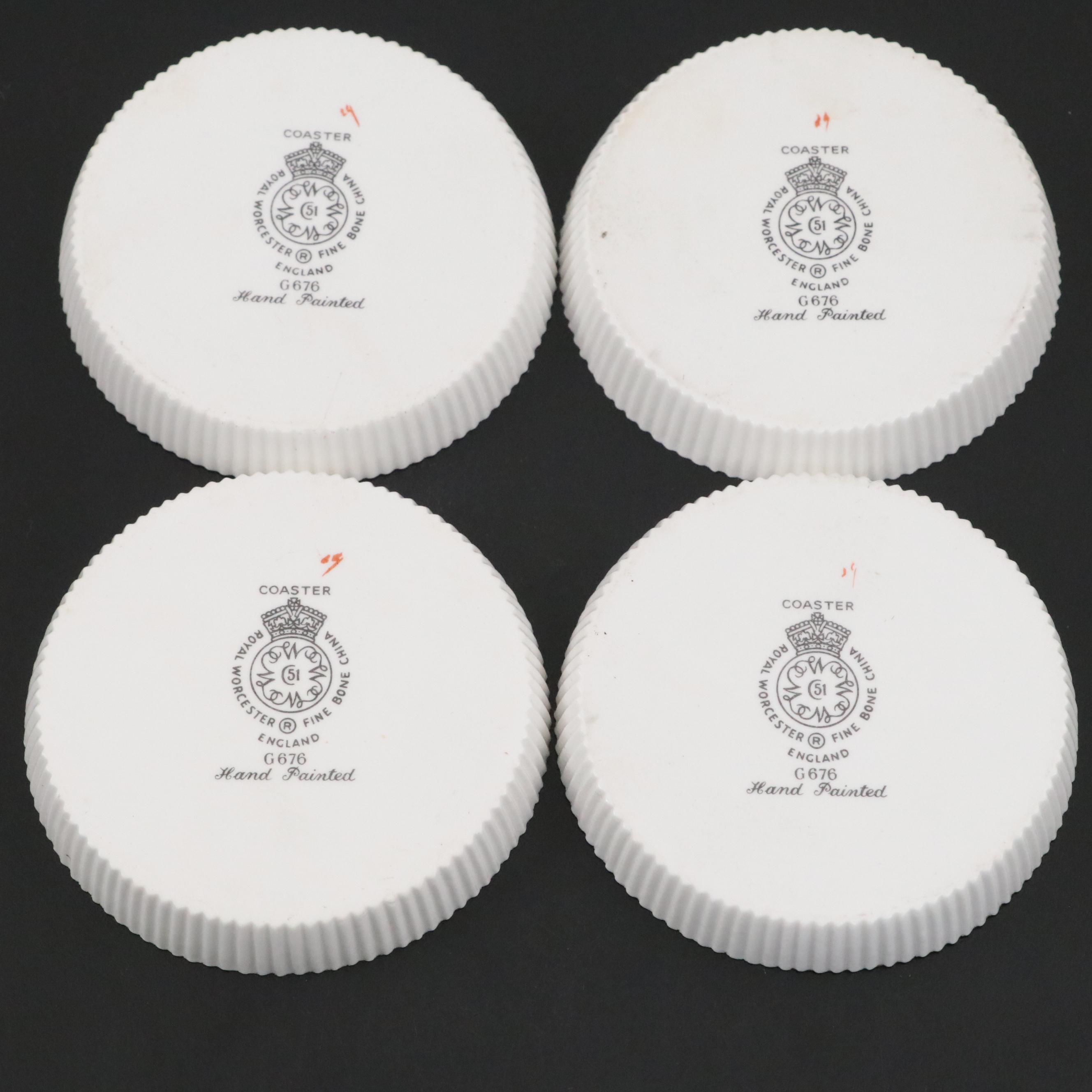 Tiffany & Co. "Harmony" Bowl and Royal Worcester "Medallion" Bone China Coasters