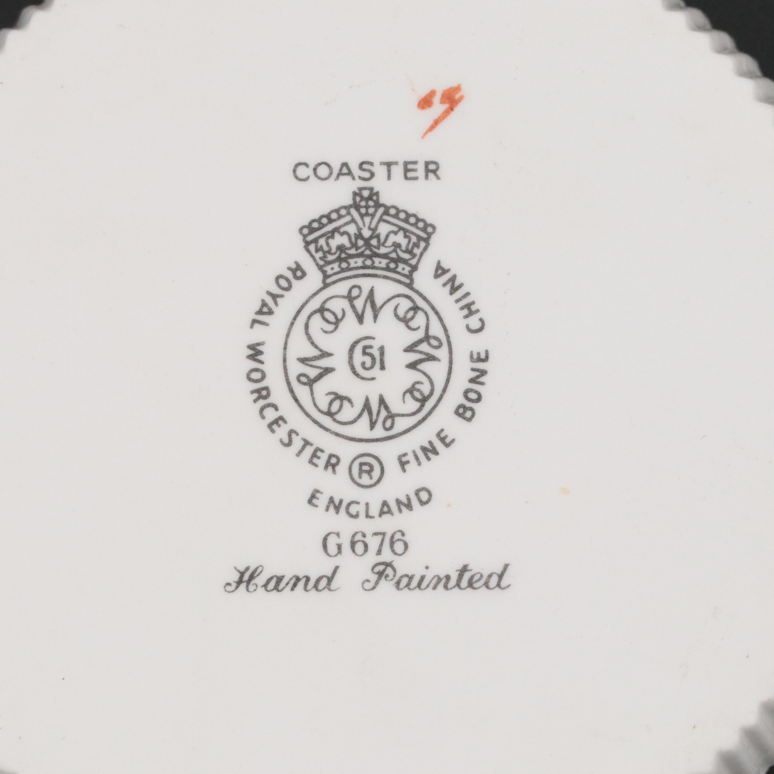 Tiffany & Co. "Harmony" Bowl and Royal Worcester "Medallion" Bone China Coasters