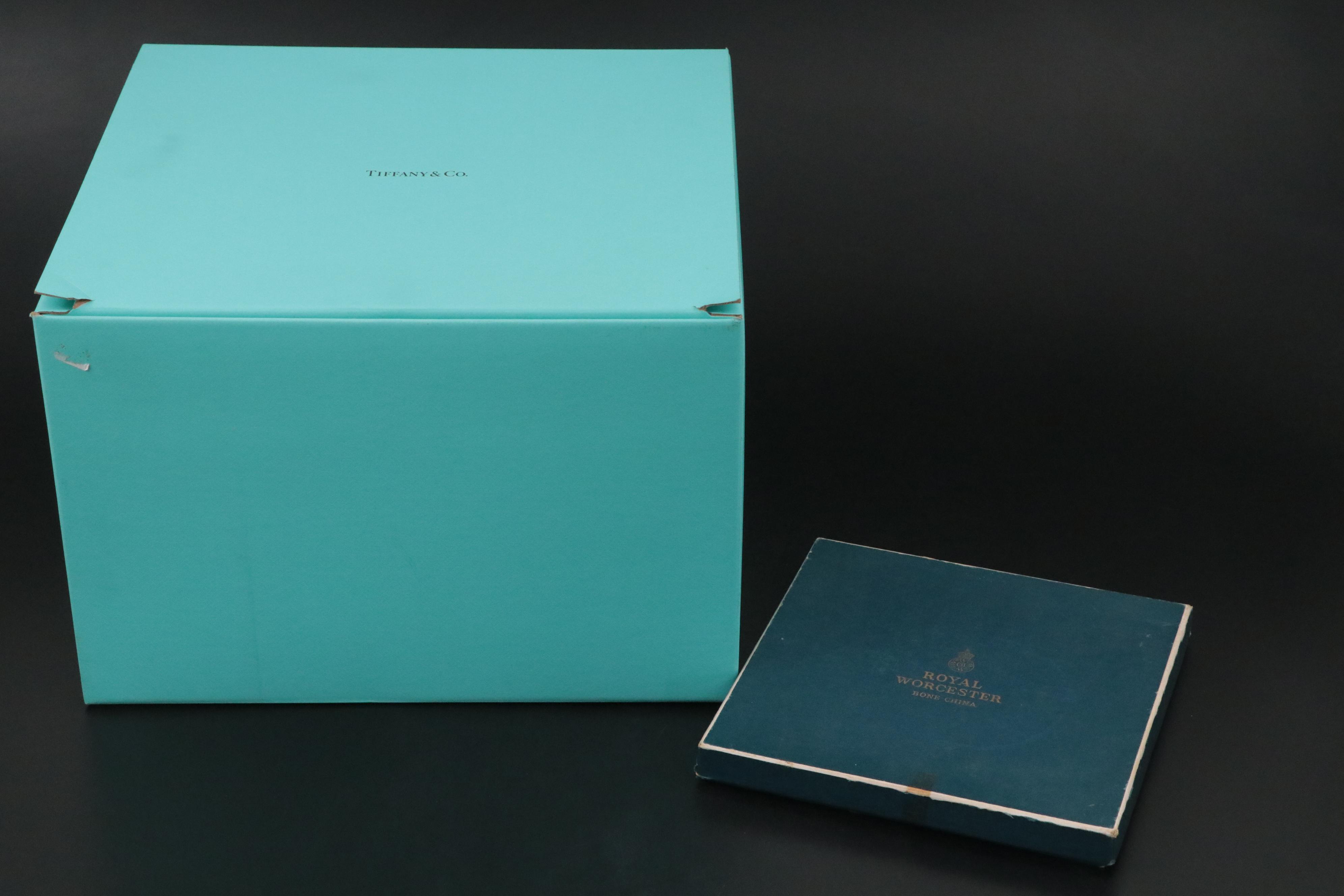 Tiffany & Co. "Harmony" Bowl and Royal Worcester "Medallion" Bone China Coasters