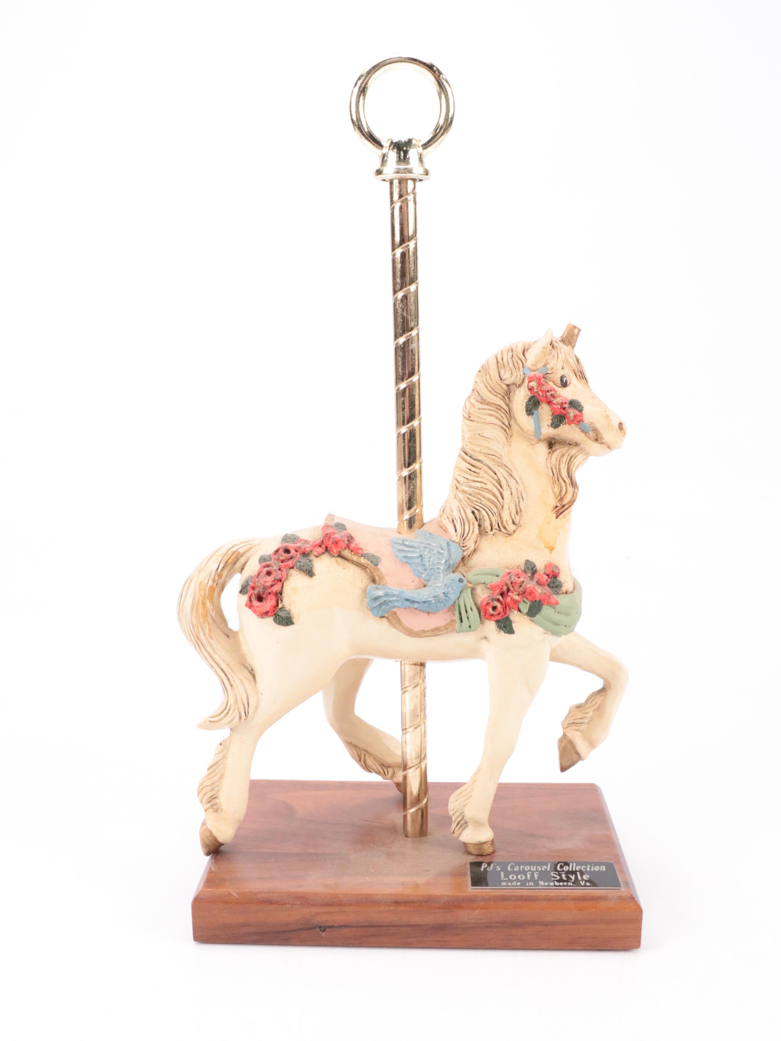 Carousel Animal Figurines Including P.J Carousel Looff Style Unicorn