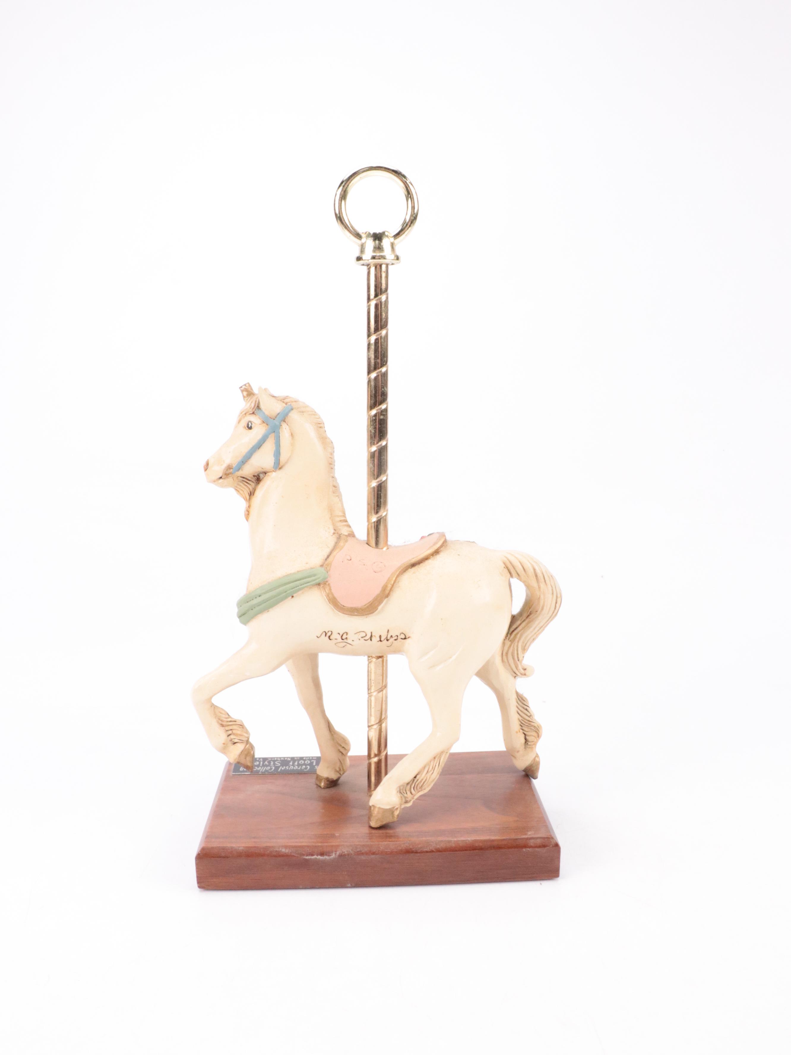 Carousel Animal Figurines Including P.J Carousel Looff Style Unicorn