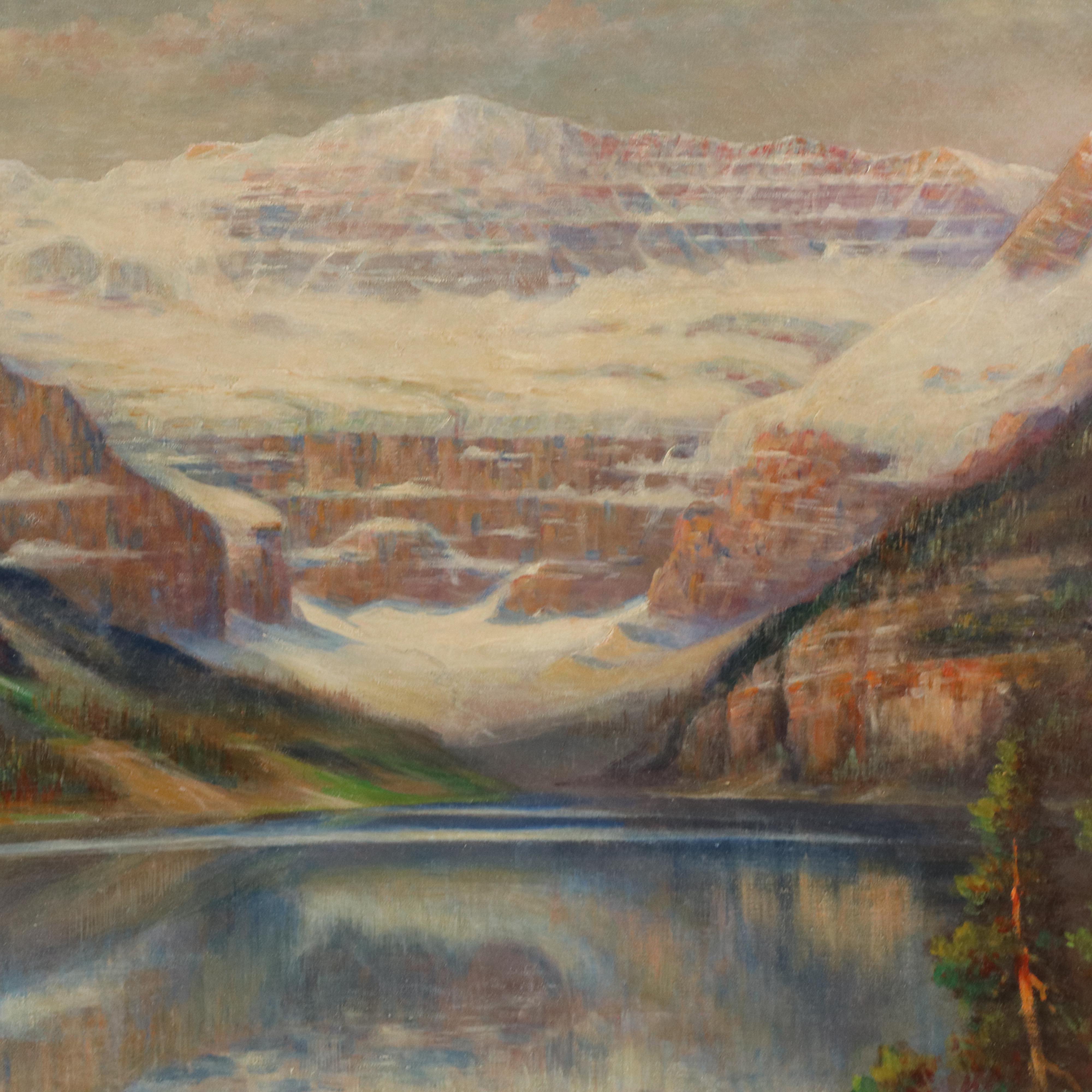 Andreas Roth Oil Painting "Lake Louise - Canada," 1941