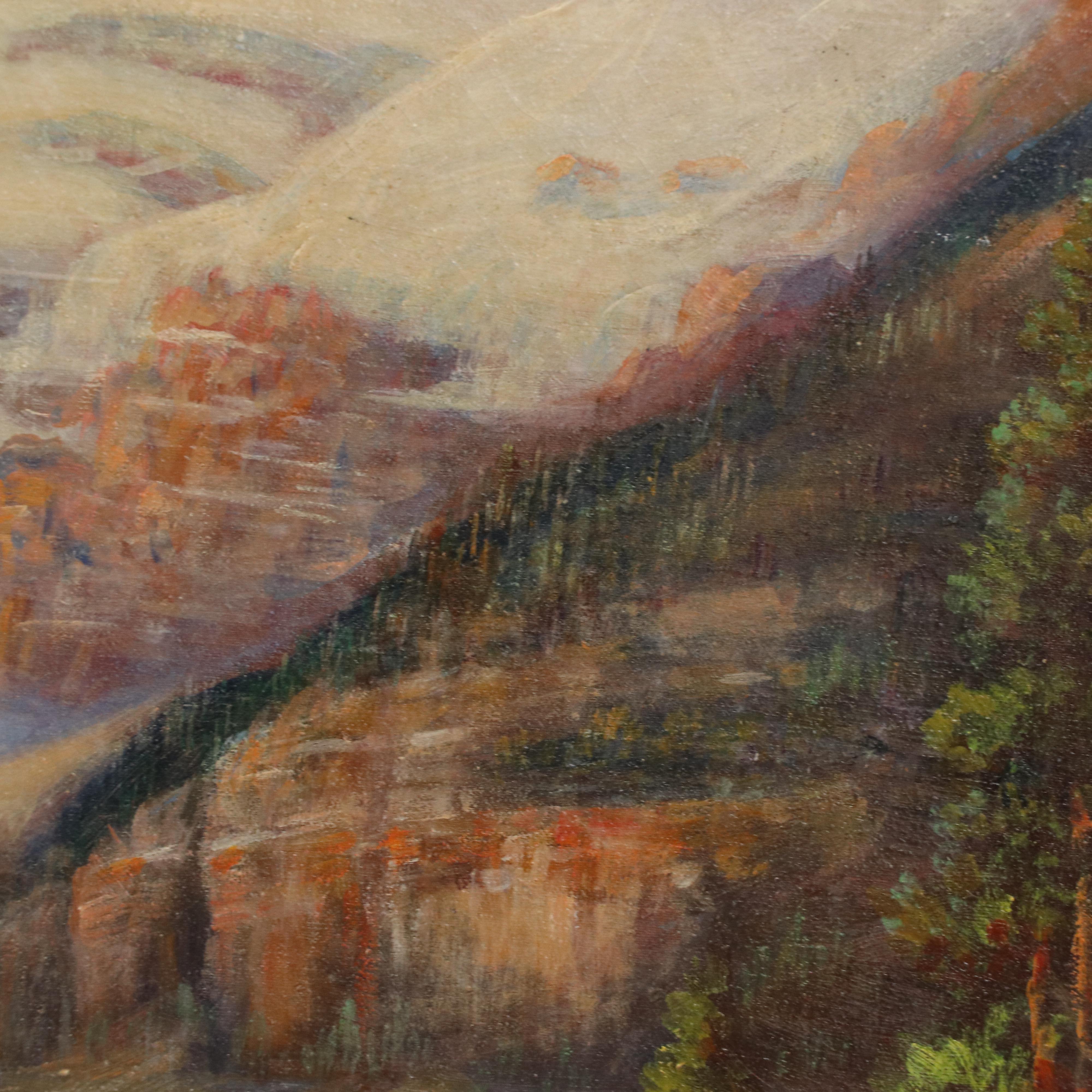 Andreas Roth Oil Painting "Lake Louise - Canada," 1941