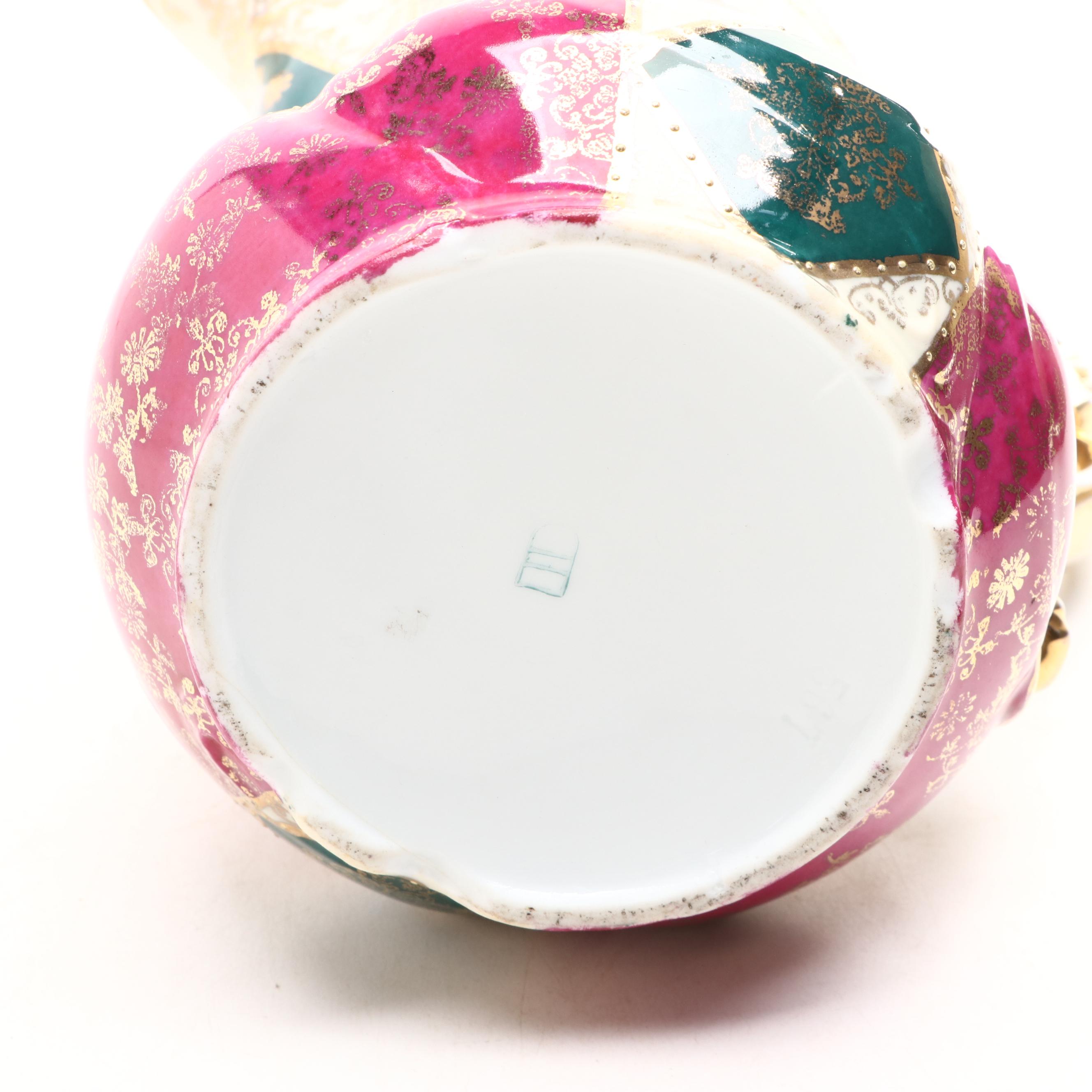 Royal Vienna Style Porcelain Pitcher with Other German Porcelain Tableware