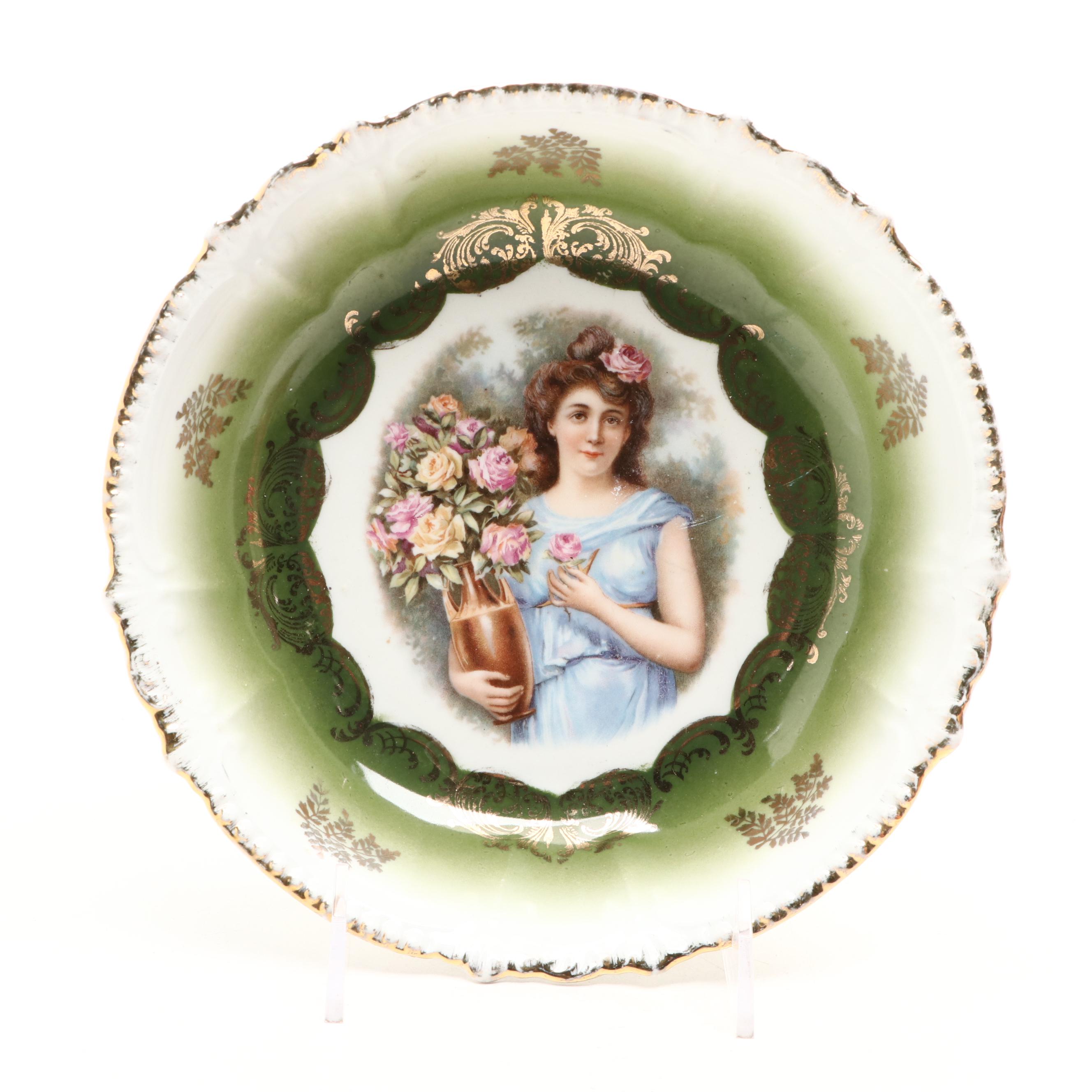 Royal Vienna Style Porcelain Pitcher with Other German Porcelain Tableware