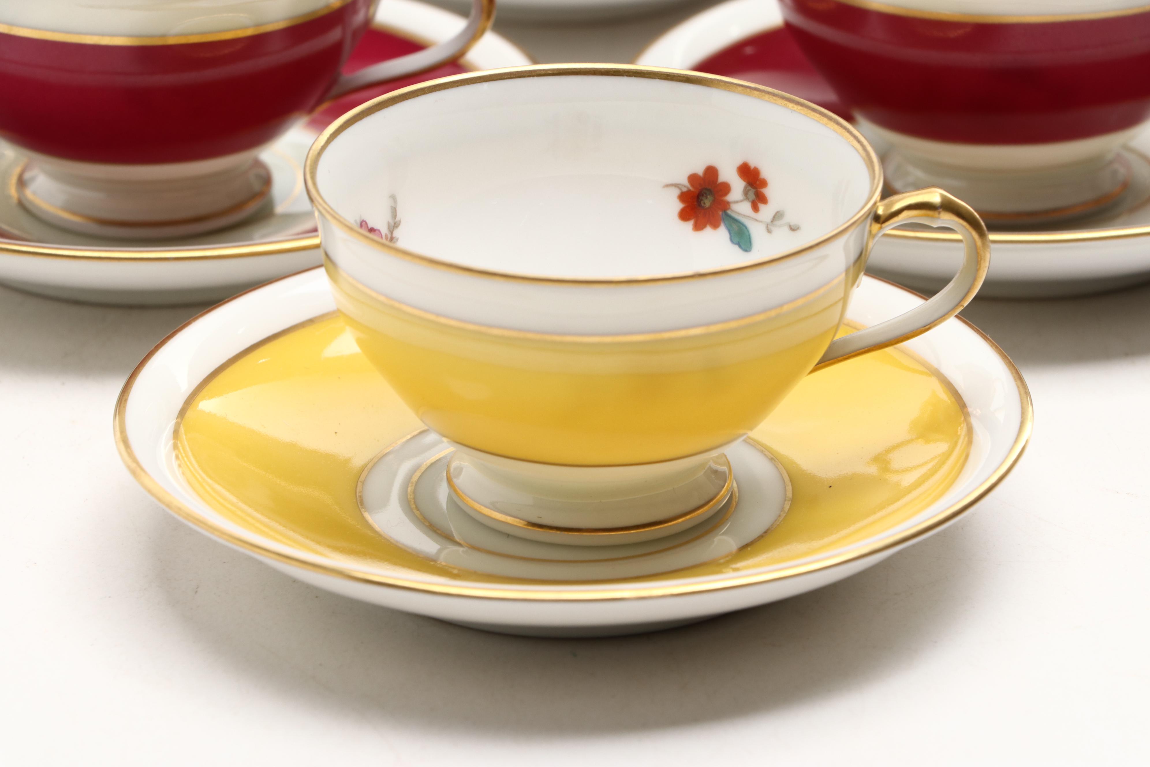 Royal Vienna Style Porcelain Pitcher with Other German Porcelain Tableware