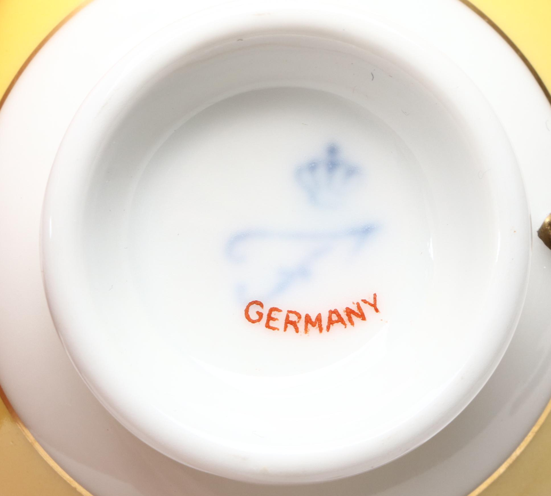 Royal Vienna Style Porcelain Pitcher with Other German Porcelain Tableware