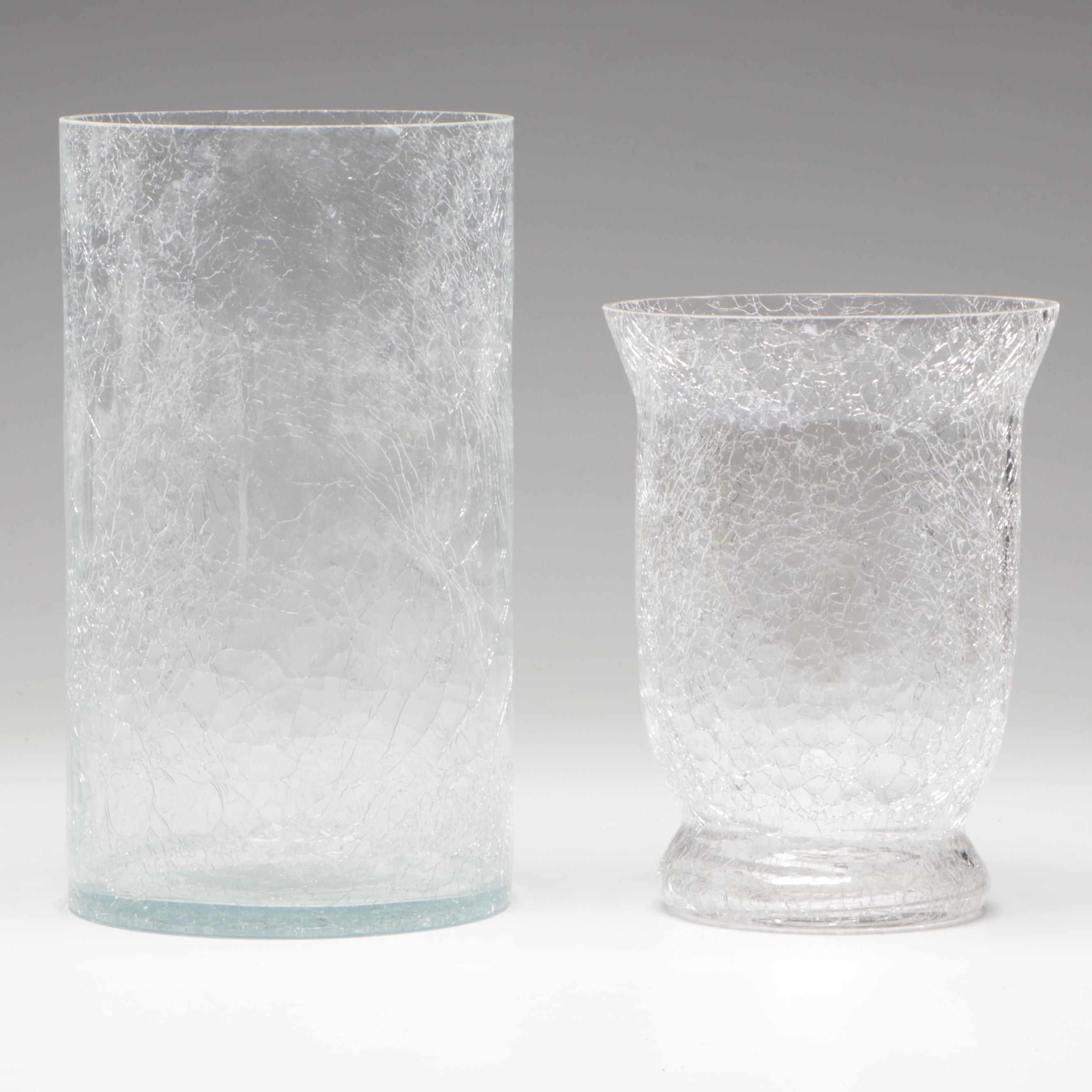 Crackle Glass Vases, Twig Placemats and Other Contemporary Décor