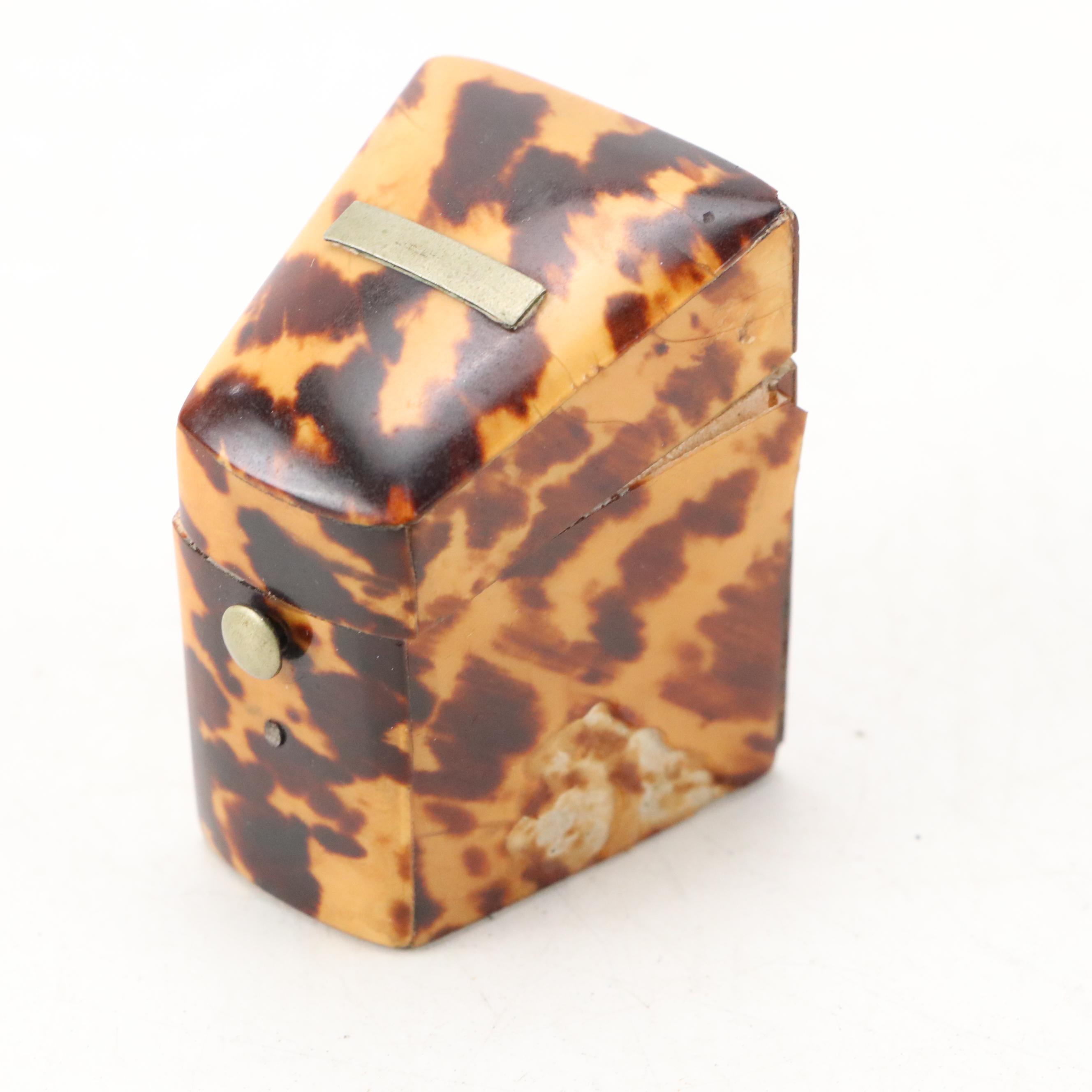 Victorian Tortoise Shell-Veneered Miniature Boxes, 19th C