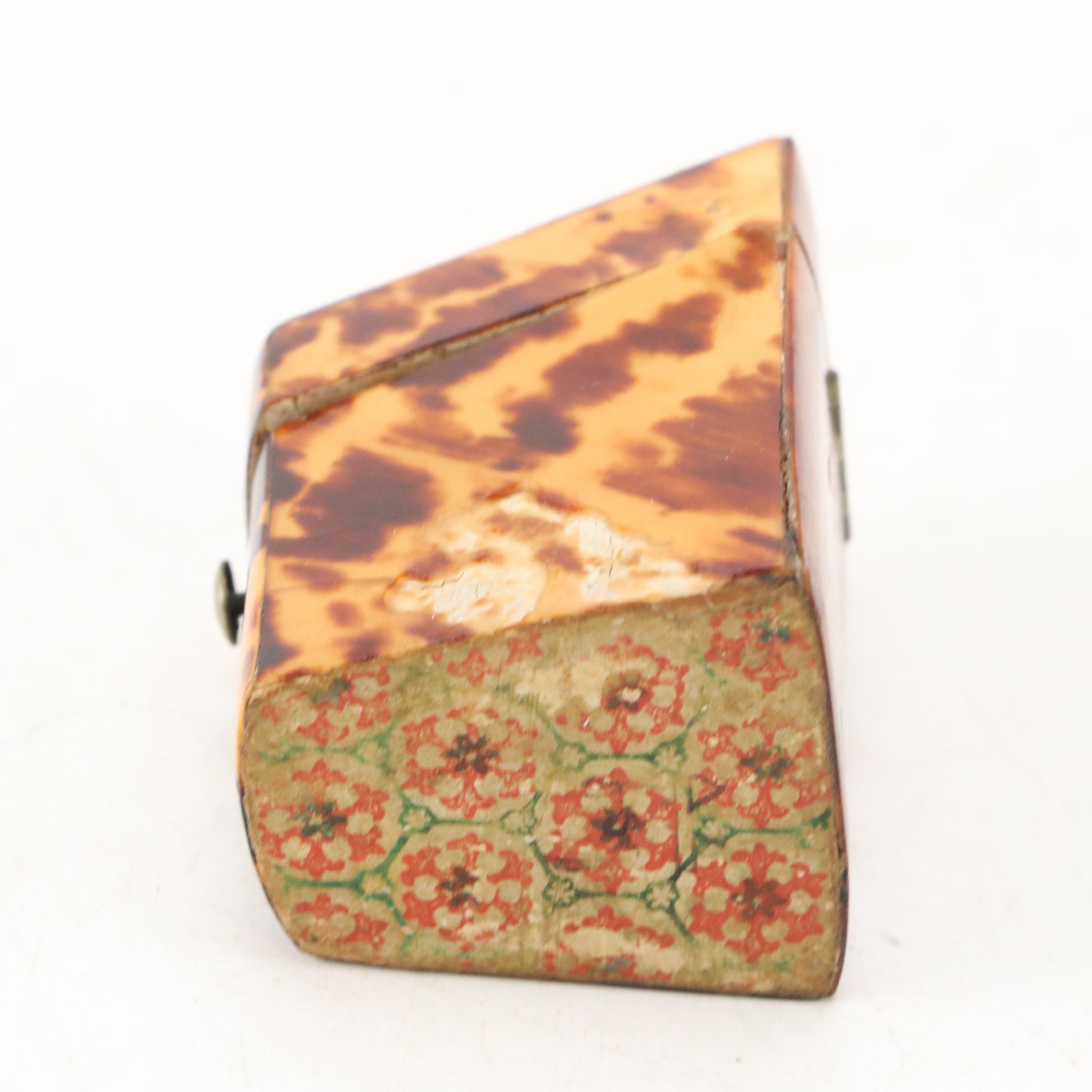 Victorian Tortoise Shell-Veneered Miniature Boxes, 19th C