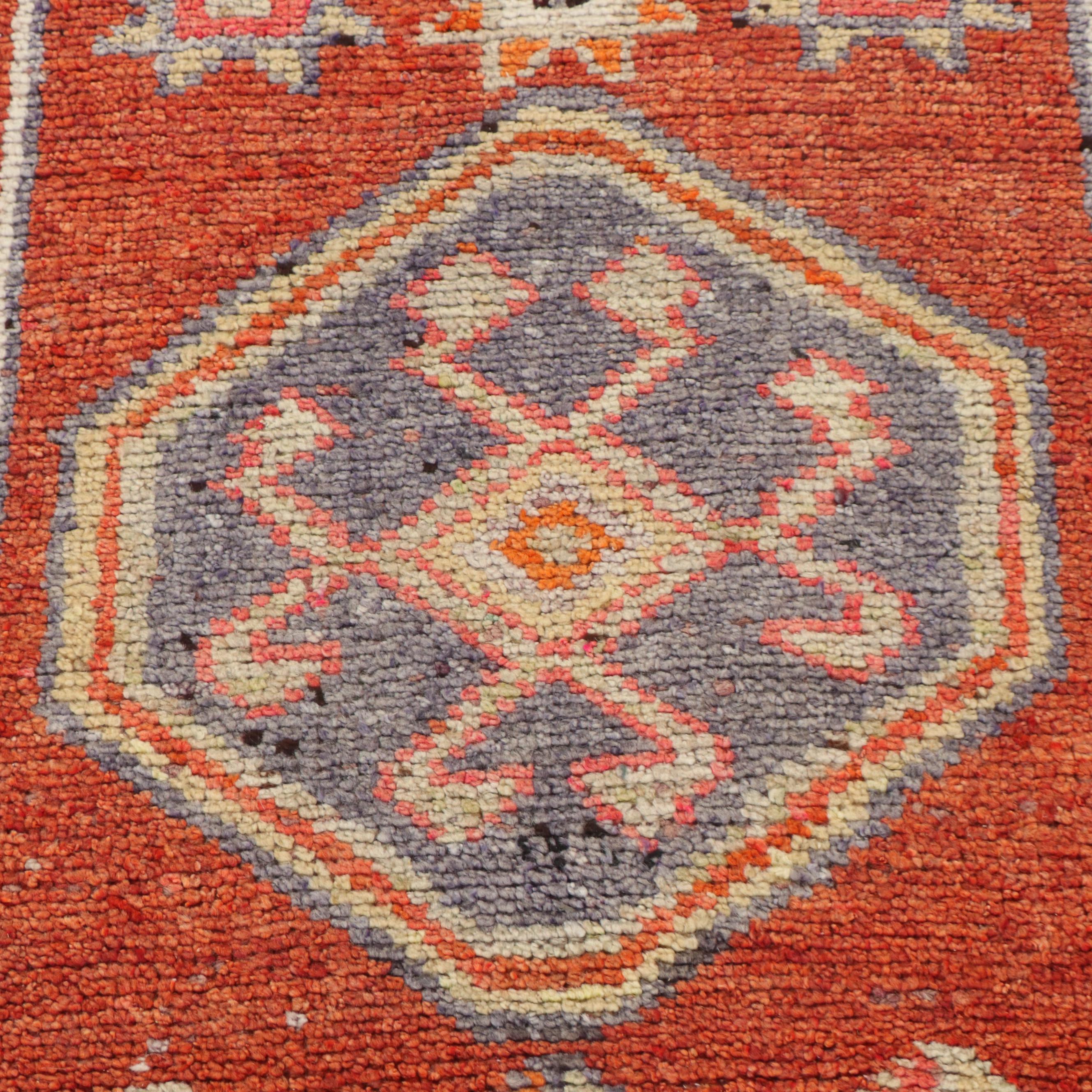 3'2 x 10'10 Hand-Knotted Turkish Villager Carpet Runner
