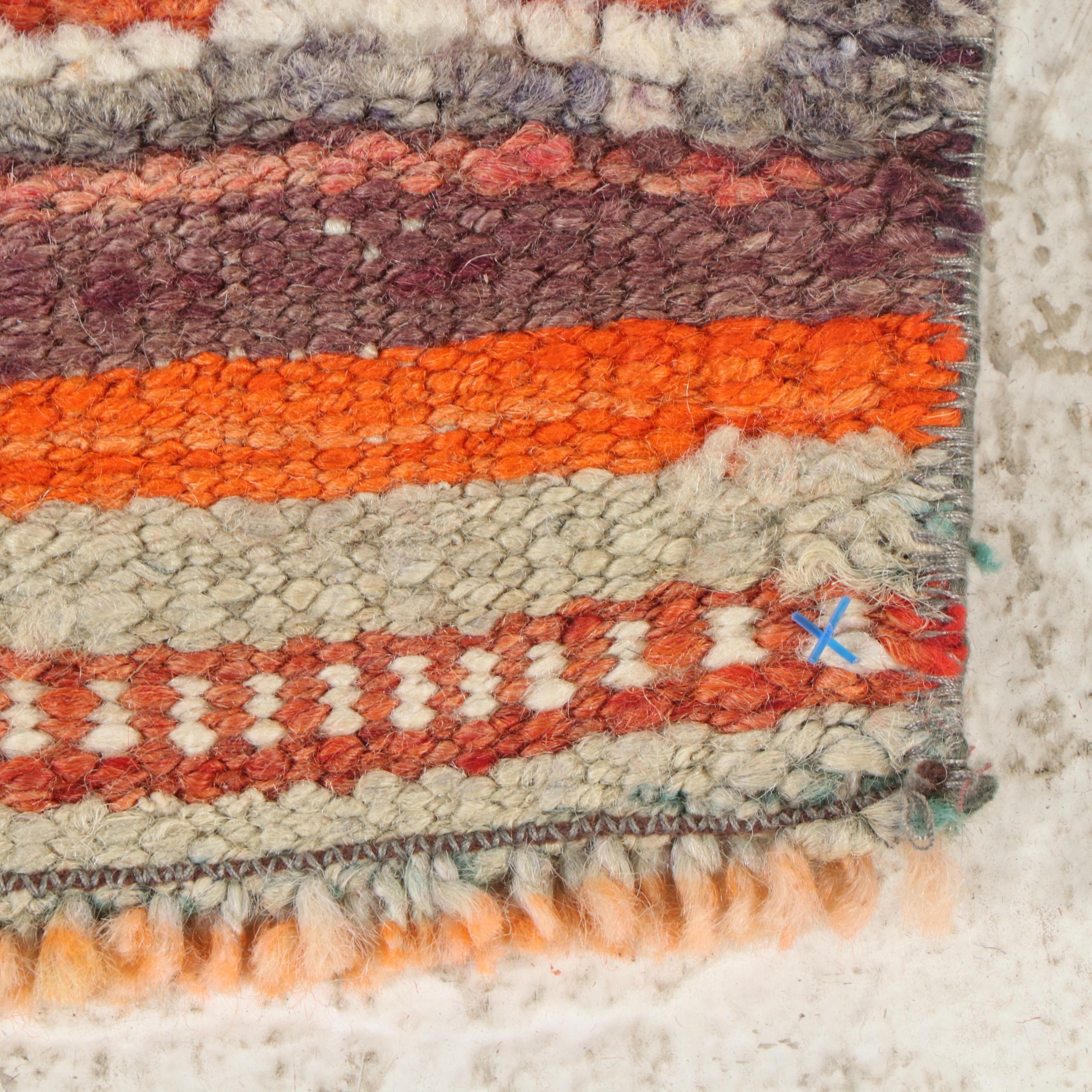 3'2 x 10'10 Hand-Knotted Turkish Villager Carpet Runner