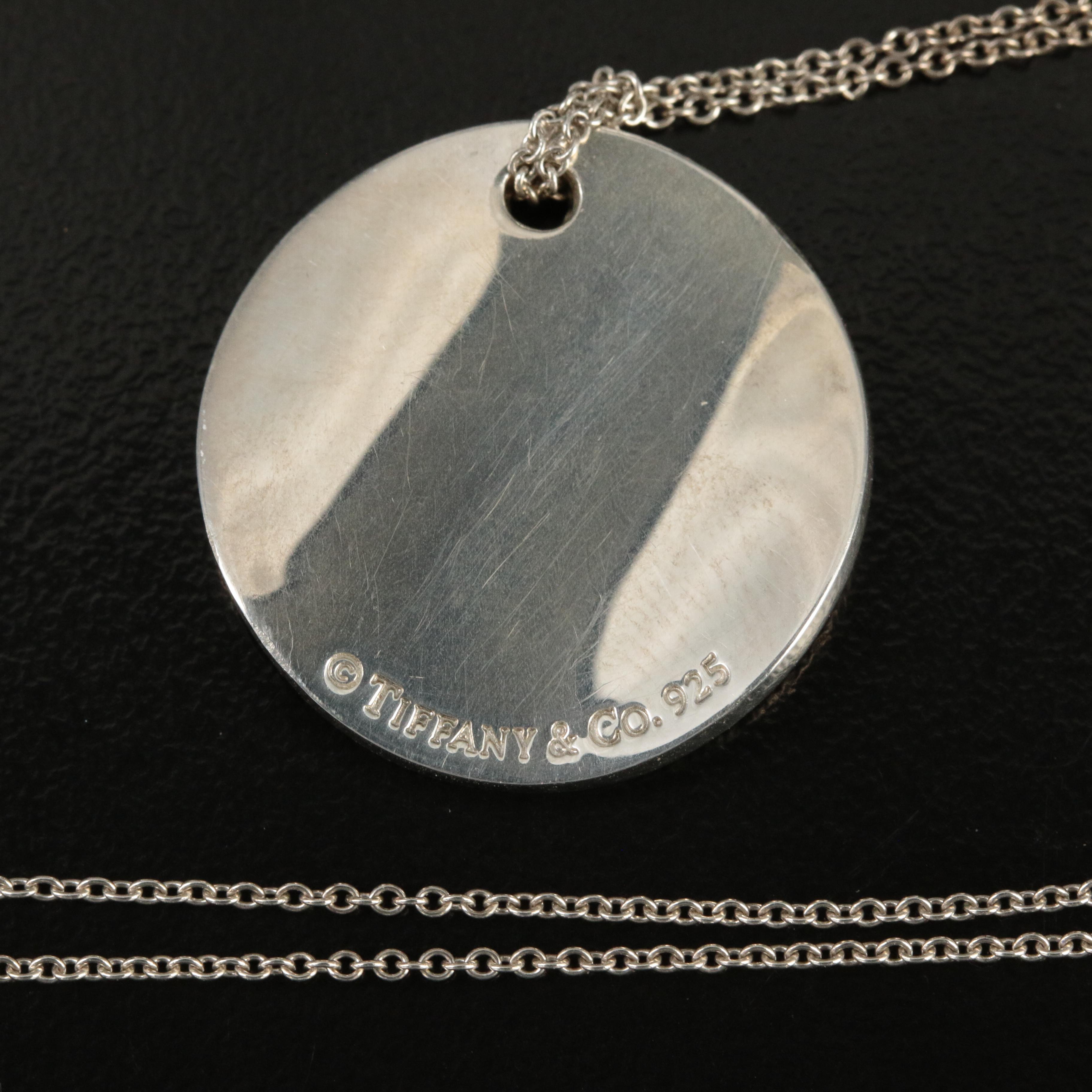 Tiffany & Co. "Notes" Sterling Disc Pendant Necklace