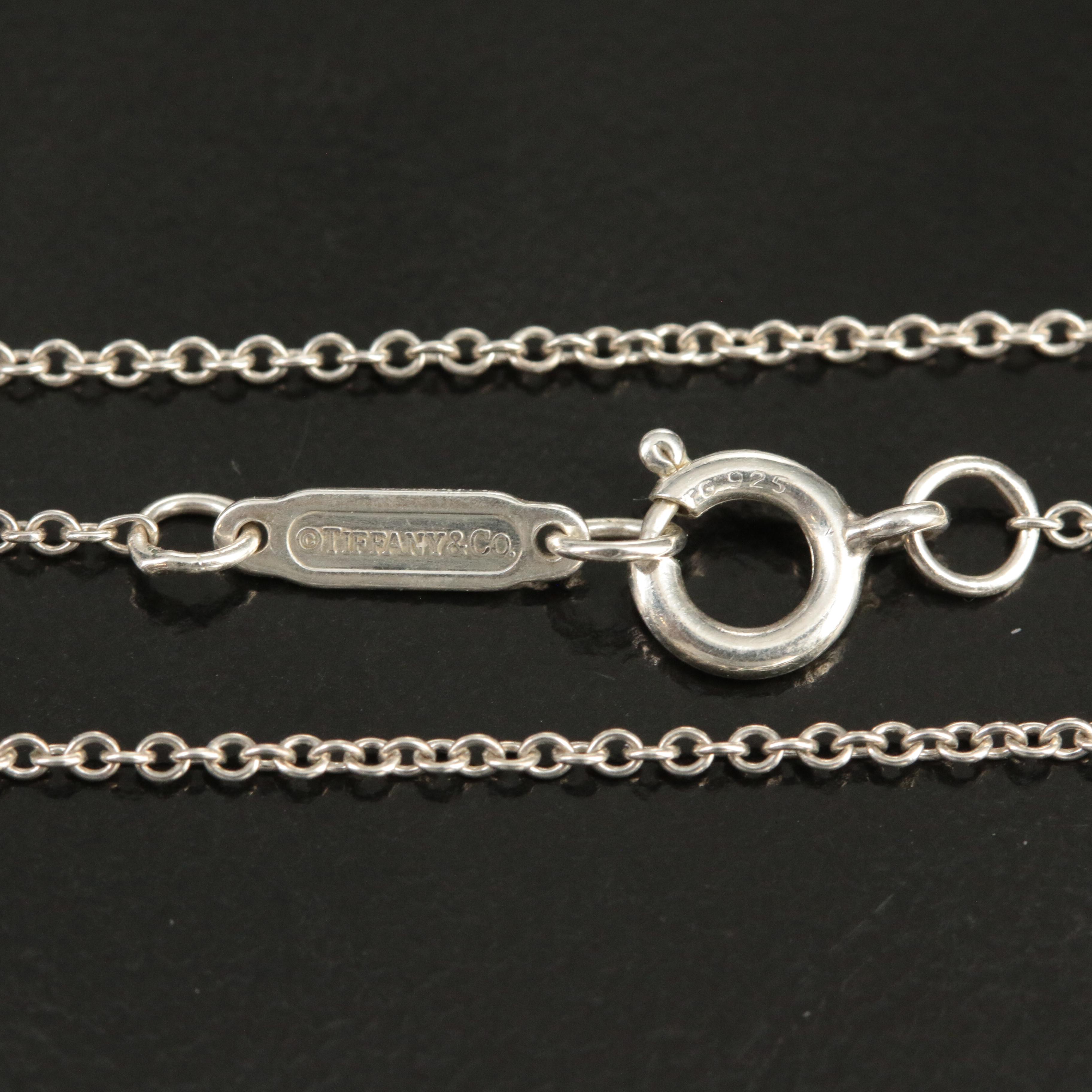 Tiffany & Co. "Notes" Sterling Disc Pendant Necklace