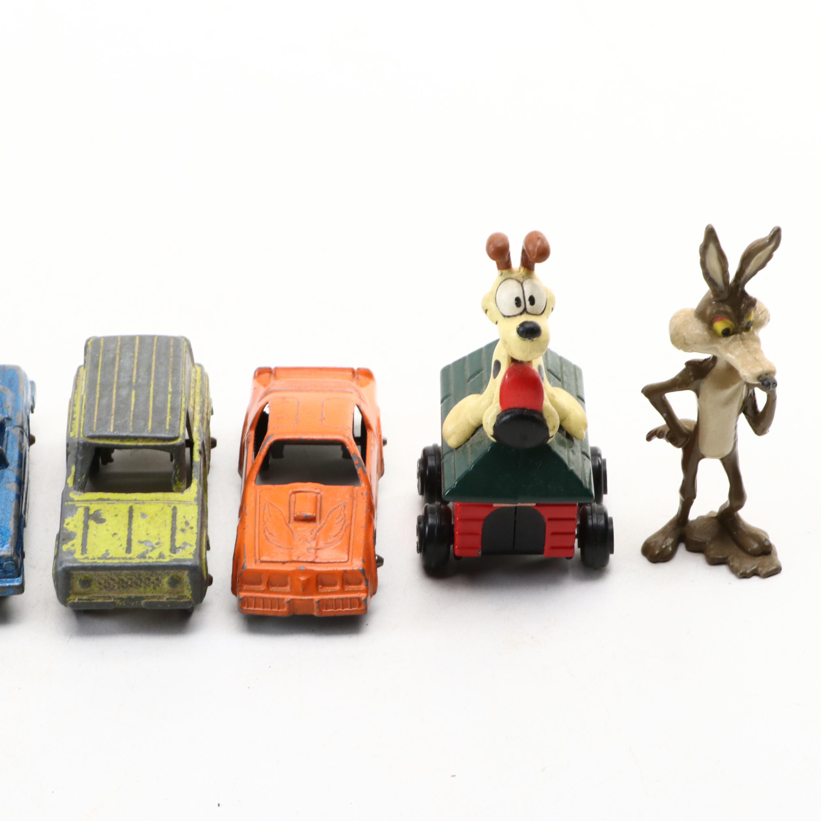 TootsieToy "Pontiac" with Other Toy Cars, Figures, Stones and More