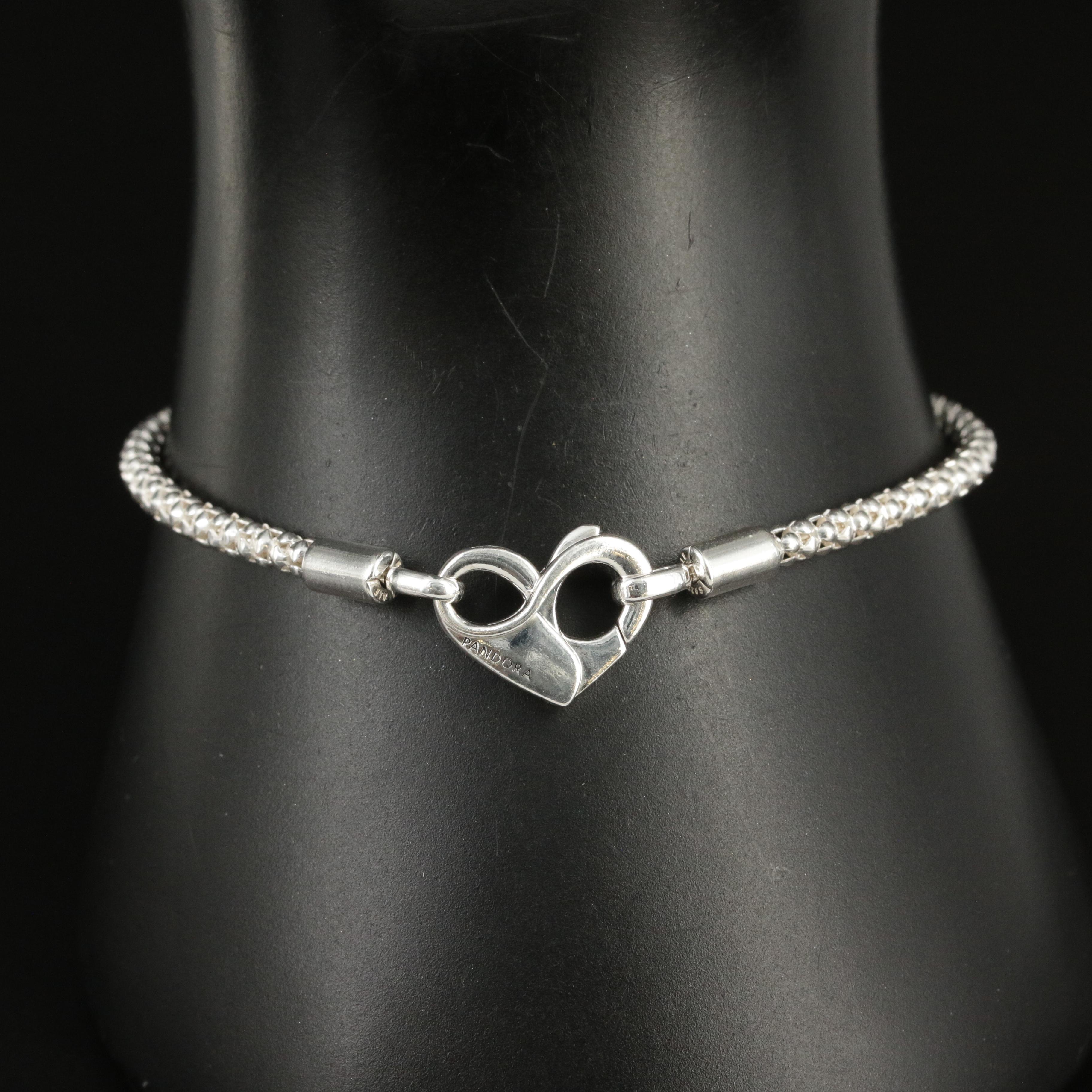 Pandora "Moments" Sterling Studded Chain Bracelet