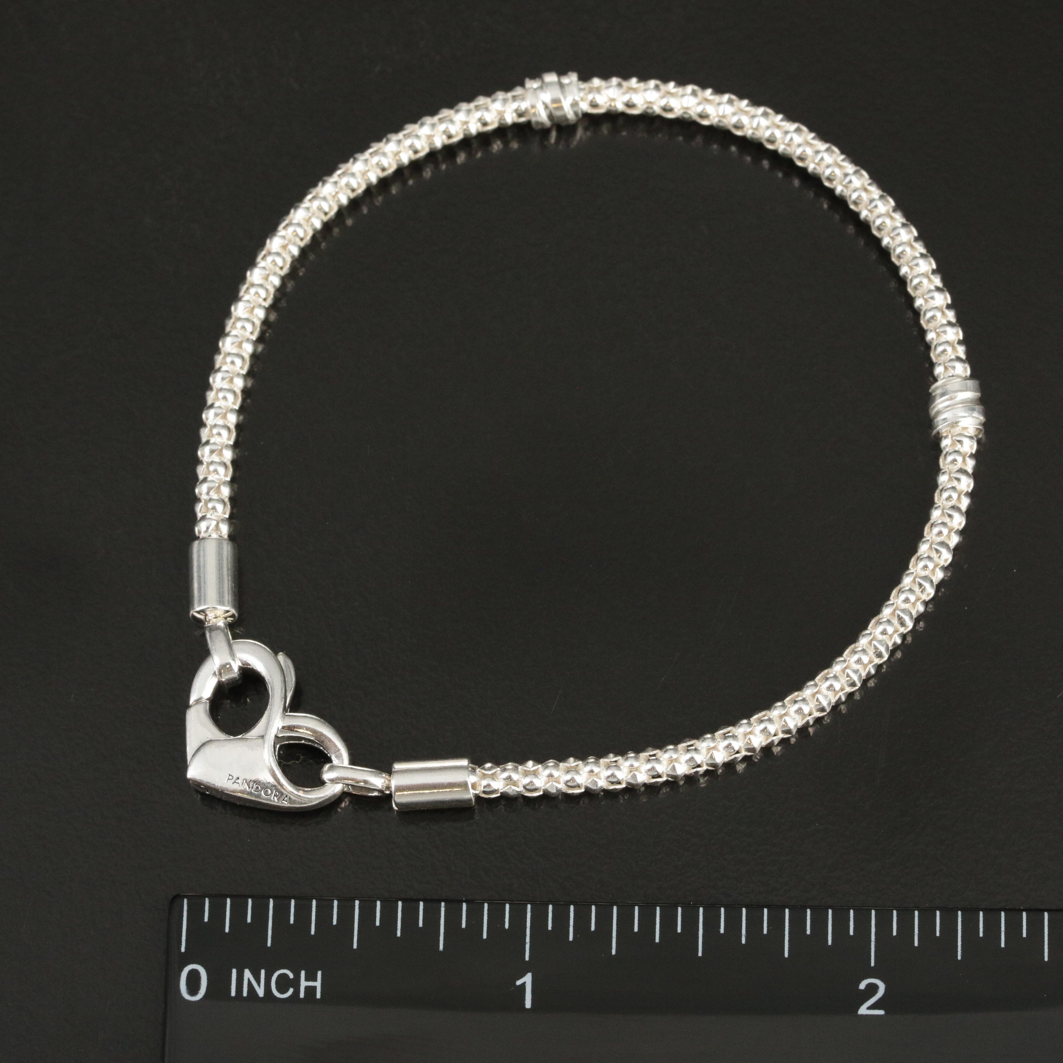 Pandora "Moments" Sterling Studded Chain Bracelet