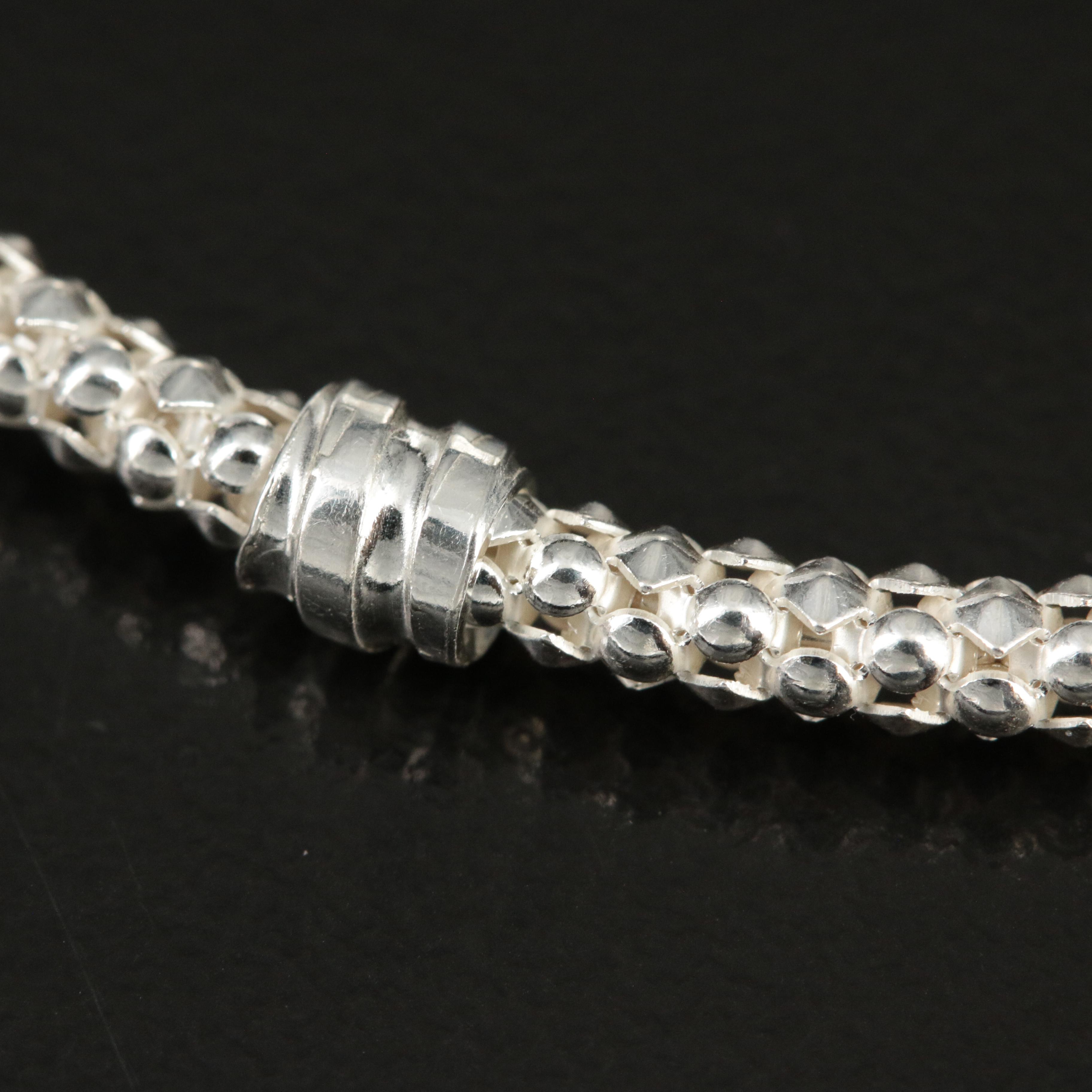 Pandora "Moments" Sterling Studded Chain Bracelet