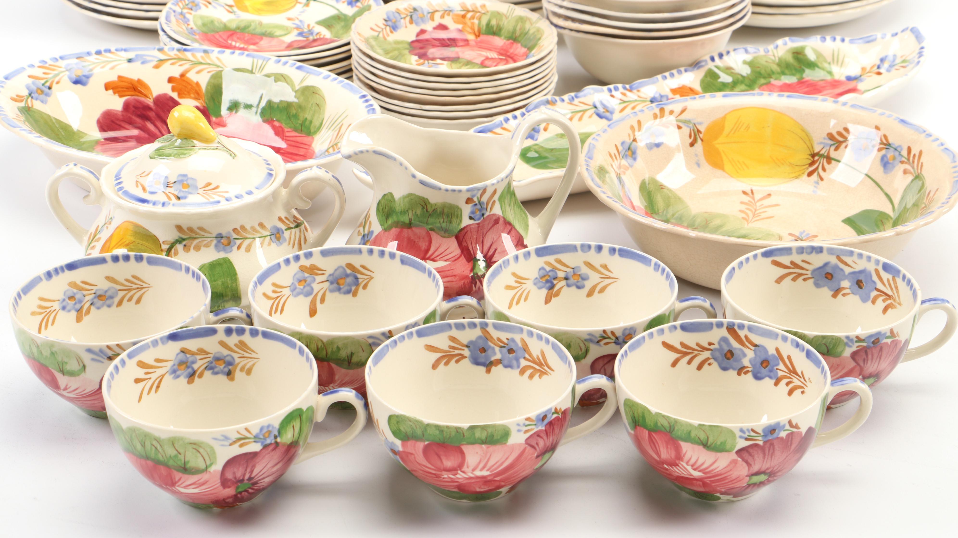 Simpson "Belle Fiore" Ceramic Dinner Plates, Salad Plates, Bowls, and More