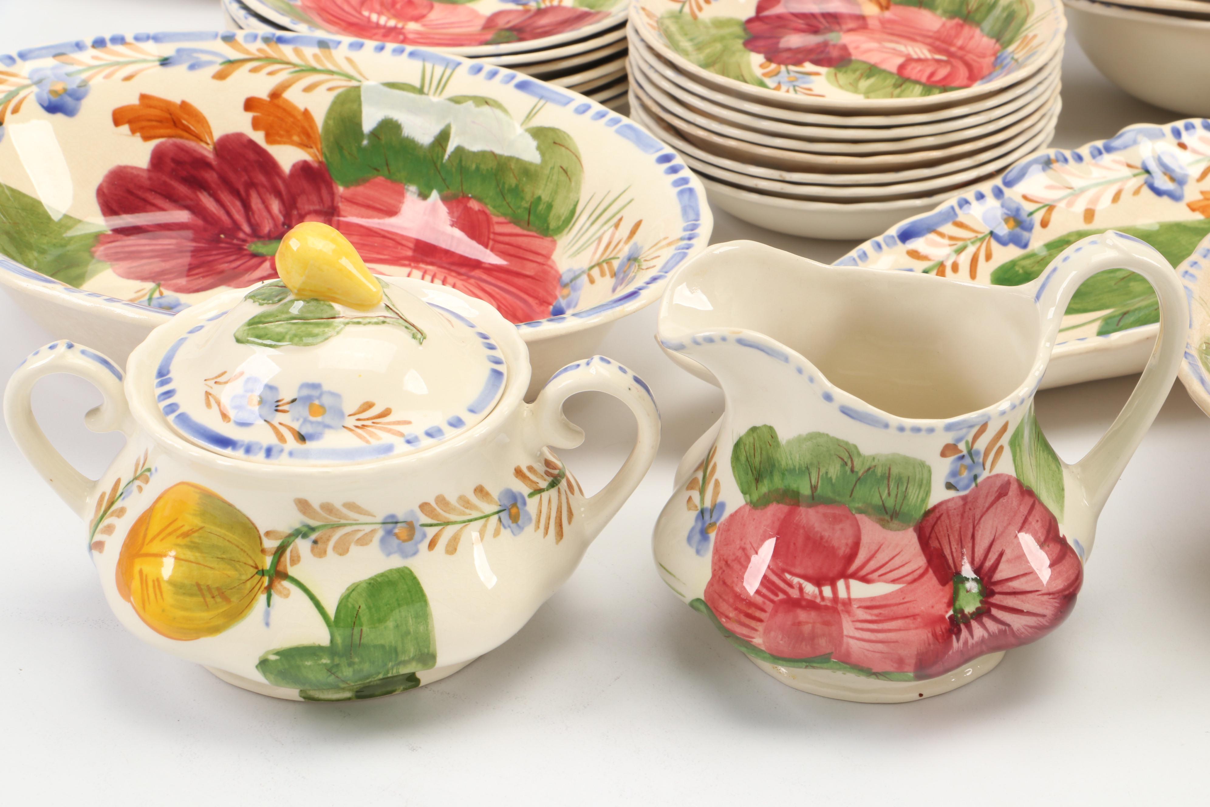 Simpson "Belle Fiore" Ceramic Dinner Plates, Salad Plates, Bowls, and More