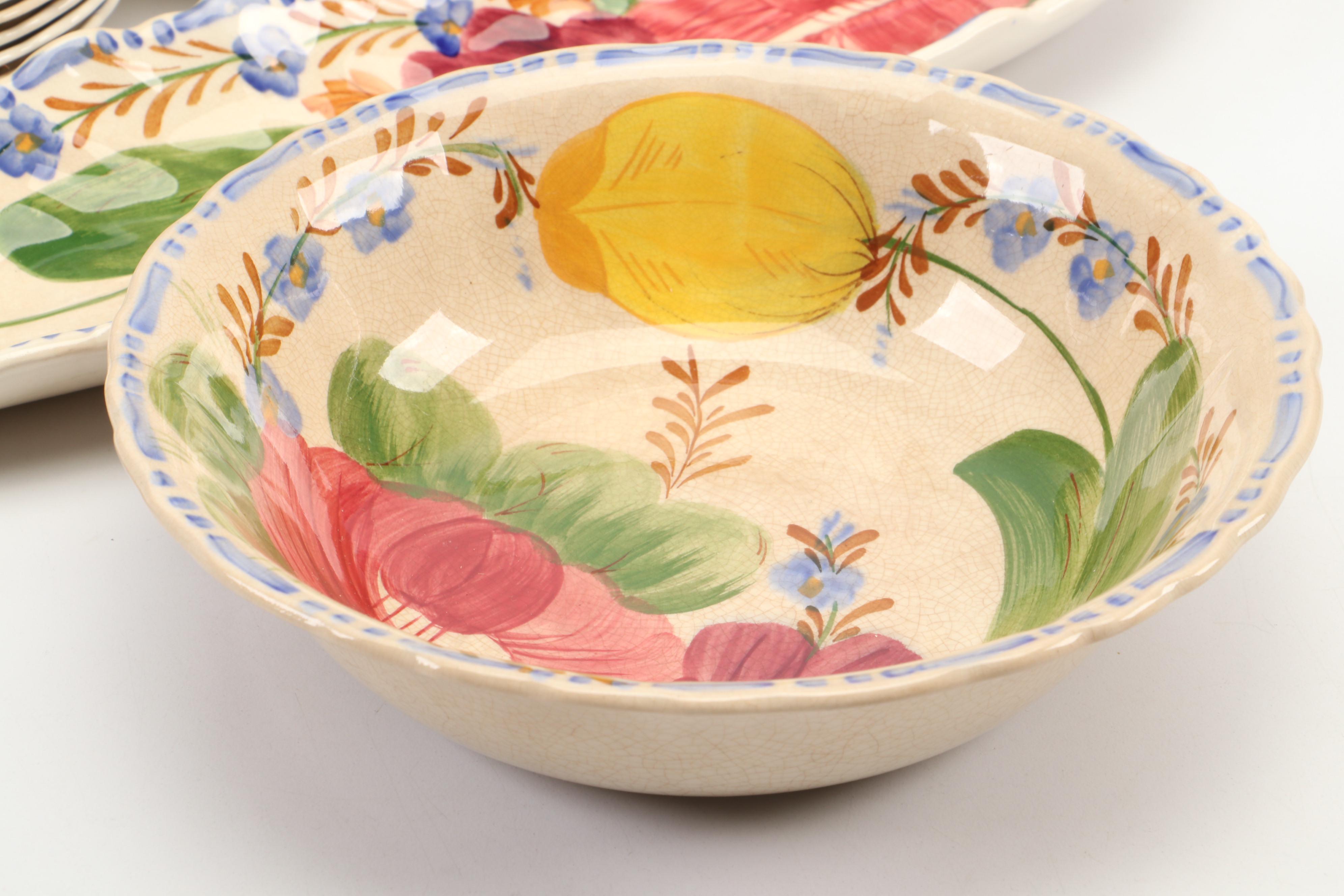 Simpson "Belle Fiore" Ceramic Dinner Plates, Salad Plates, Bowls, and More