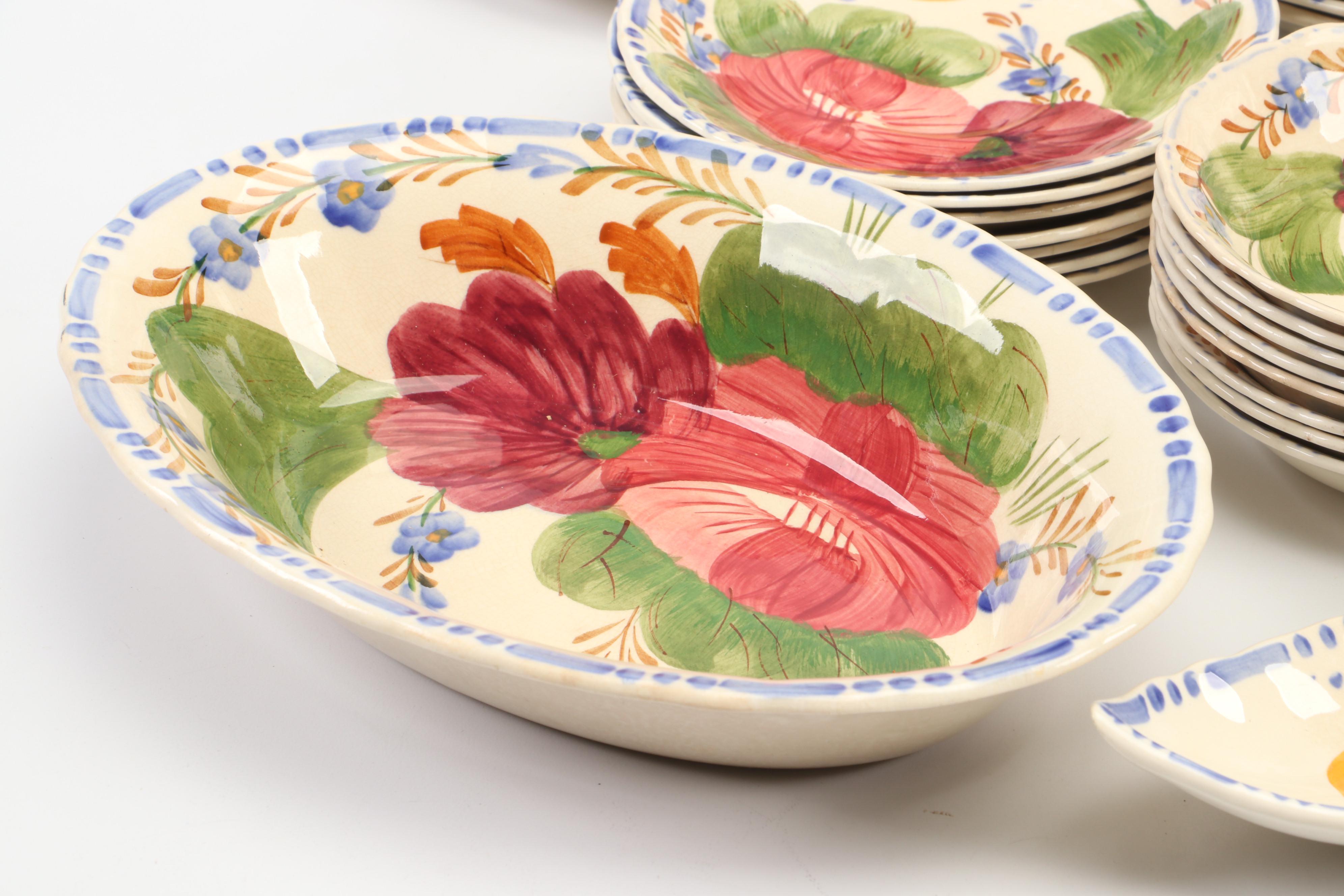 Simpson "Belle Fiore" Ceramic Dinner Plates, Salad Plates, Bowls, and More