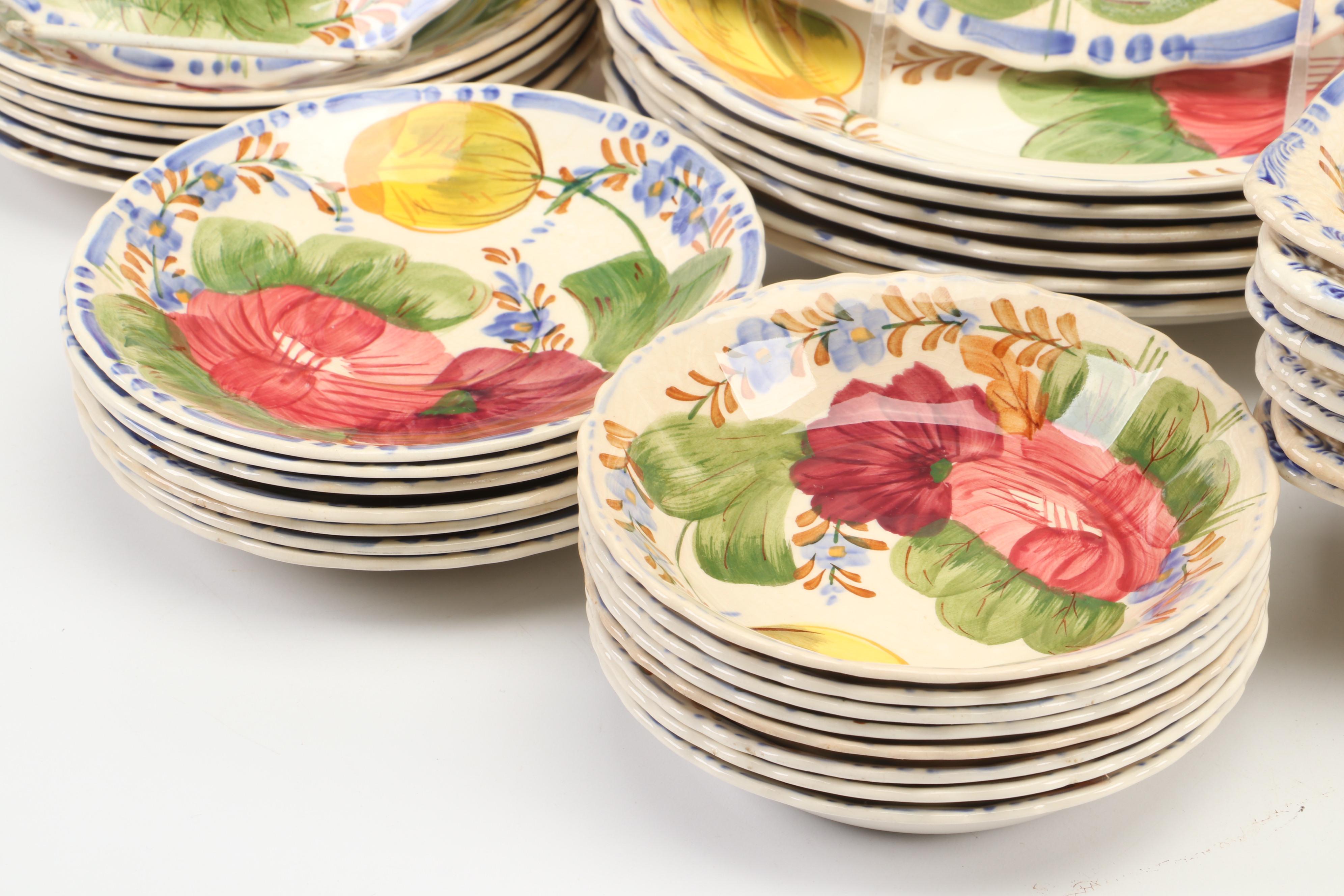 Simpson "Belle Fiore" Ceramic Dinner Plates, Salad Plates, Bowls, and More