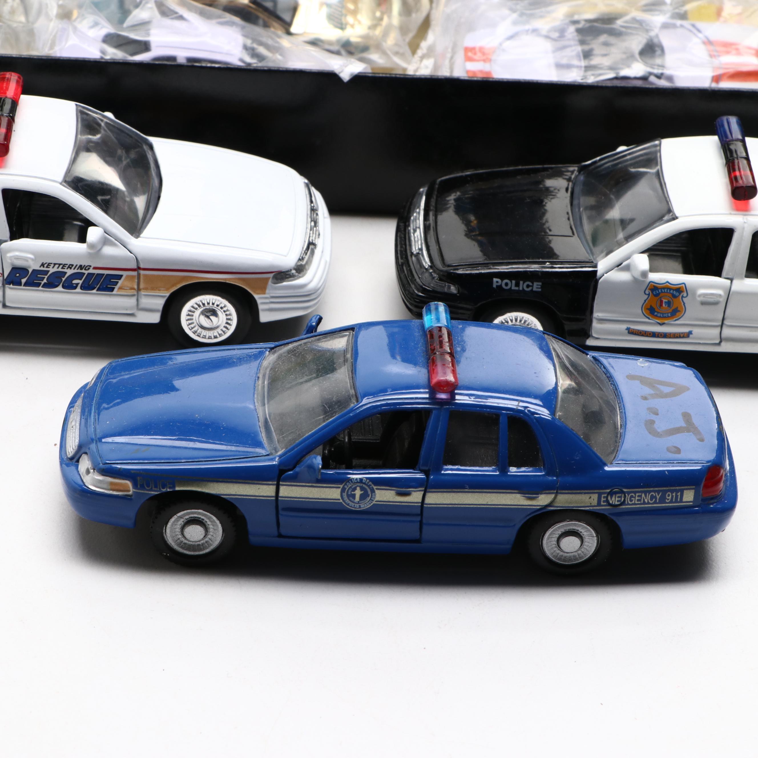 Fire Rescue and Police Diecast Cars with Other  Toy Scale Model Vehicles