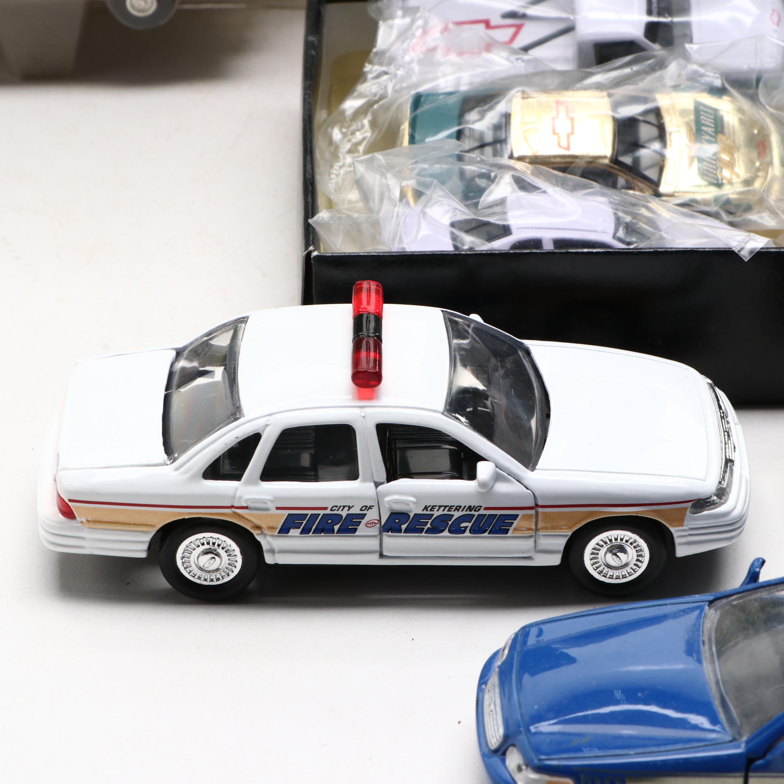 Fire Rescue and Police Diecast Cars with Other  Toy Scale Model Vehicles
