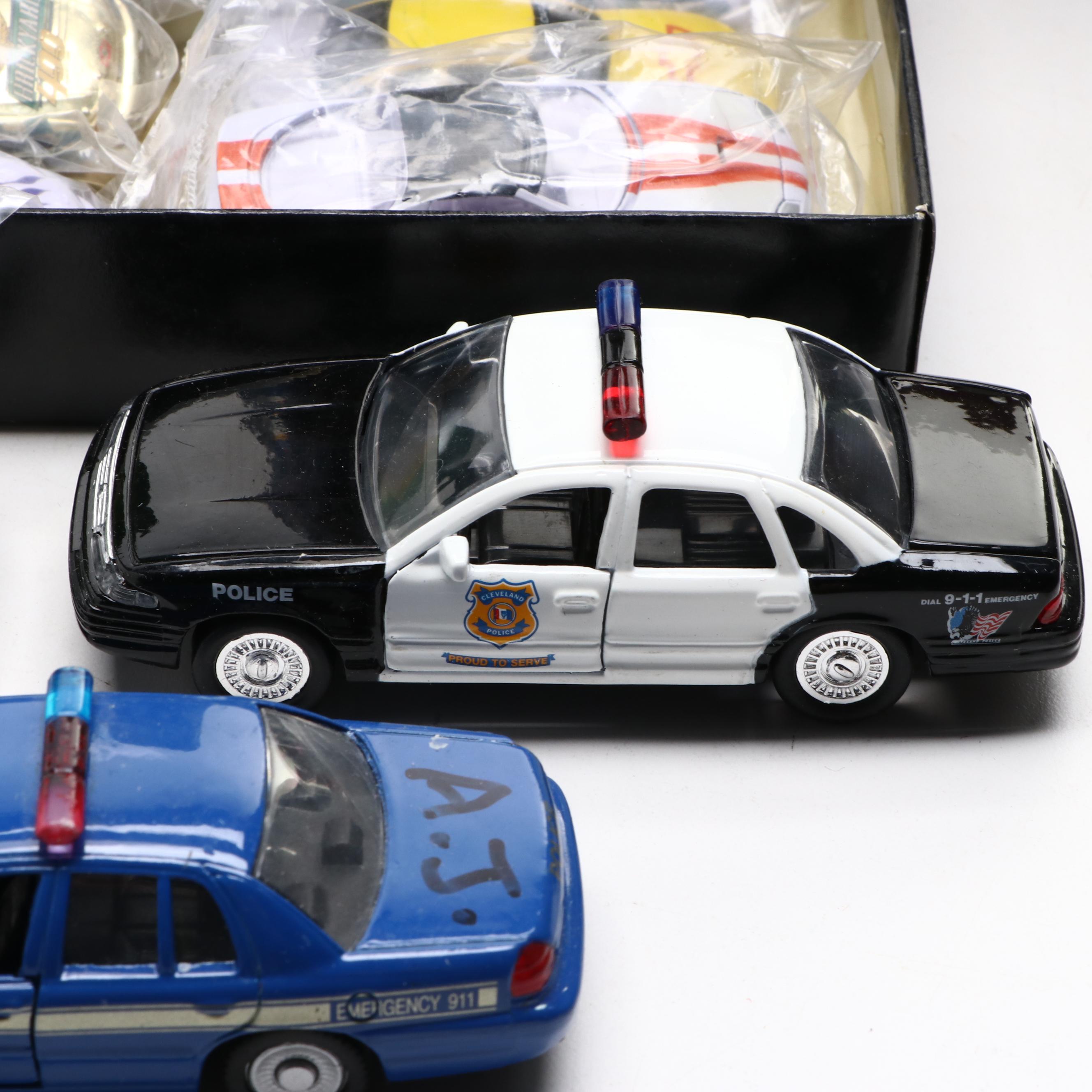 Fire Rescue and Police Diecast Cars with Other  Toy Scale Model Vehicles