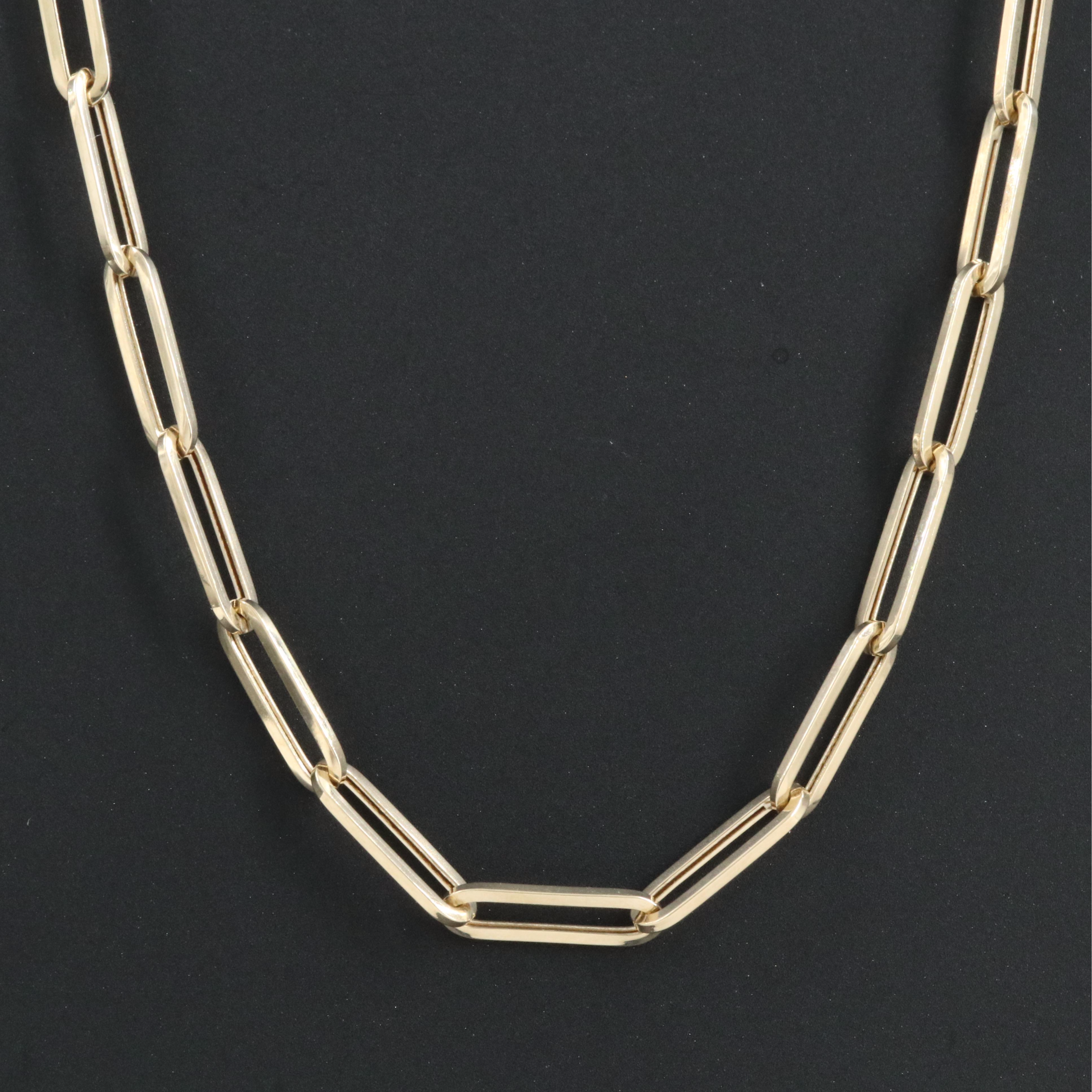14K Paper Clip Link Necklace