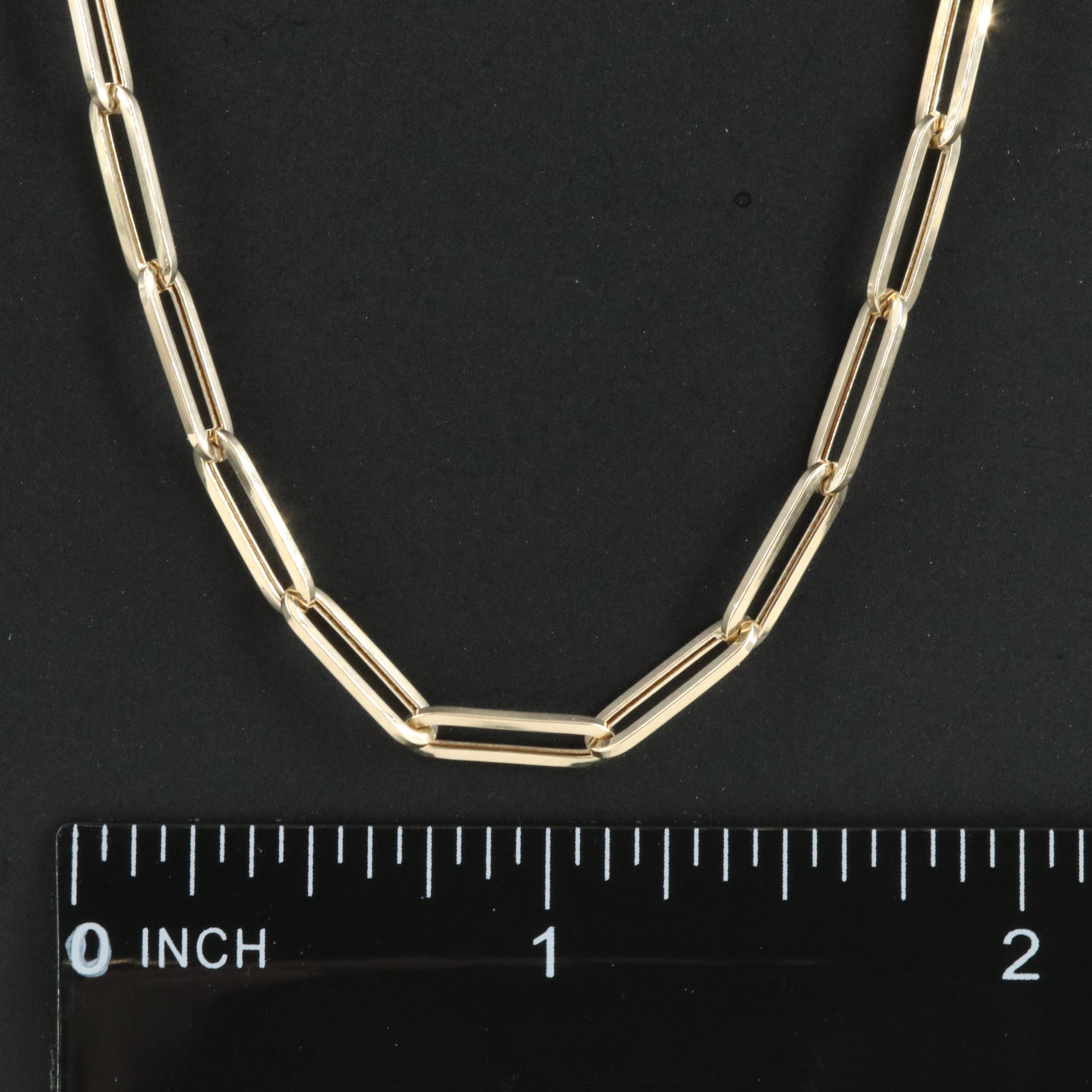 14K Paper Clip Link Necklace