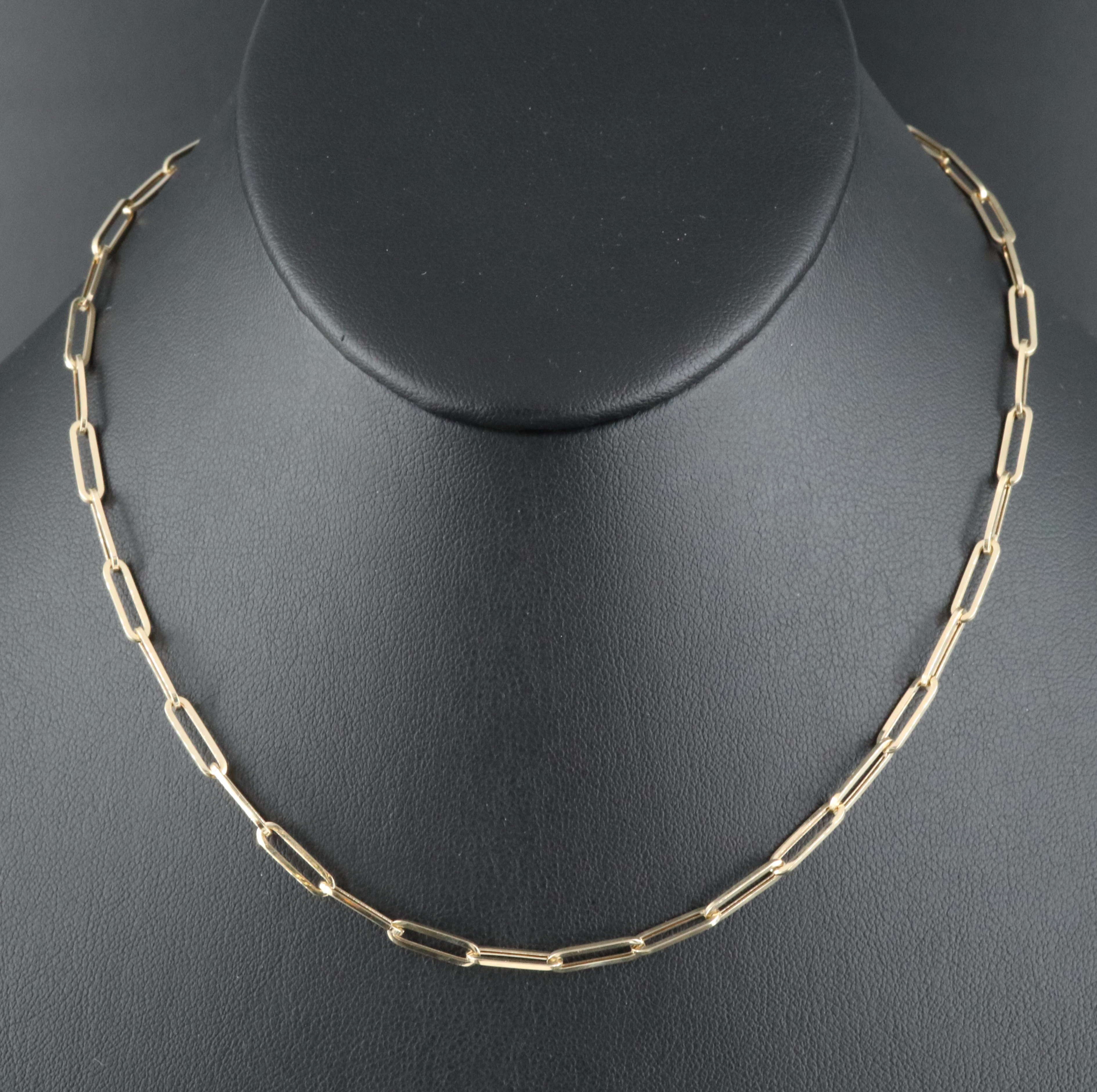14K Paper Clip Link Necklace