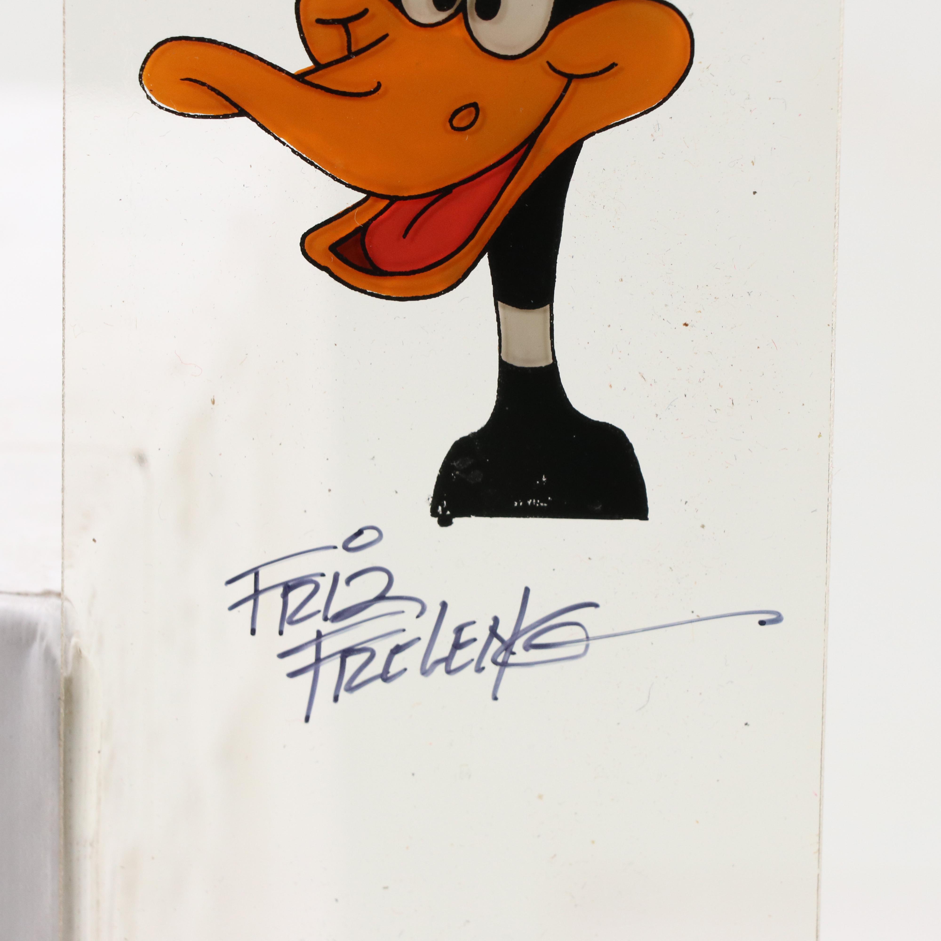 Fritz Freleng Painting on Acrylic of Daffy Duck