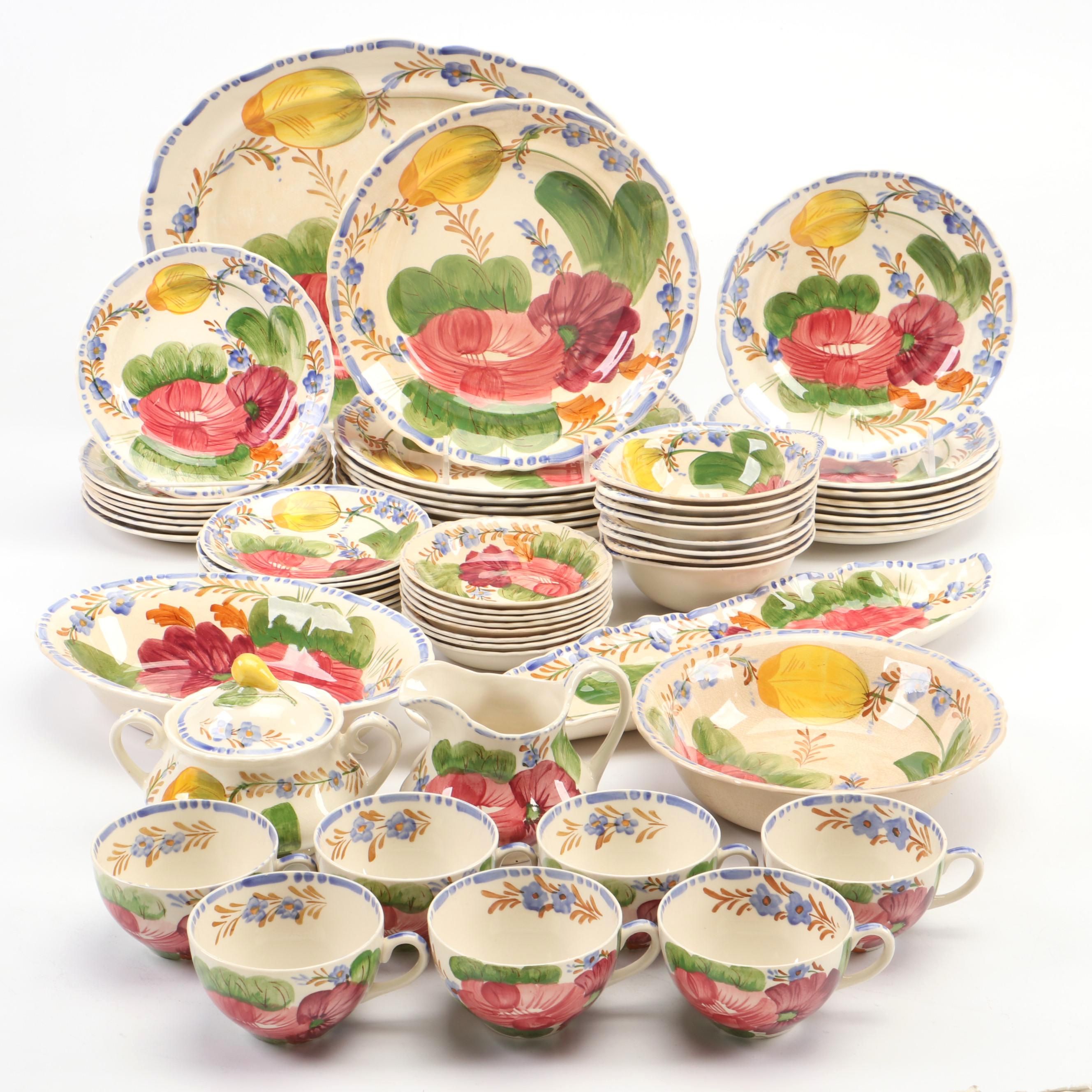 Simpson "Belle Fiore" Ceramic Dinner Plates, Salad Plates, Bowls, and More
