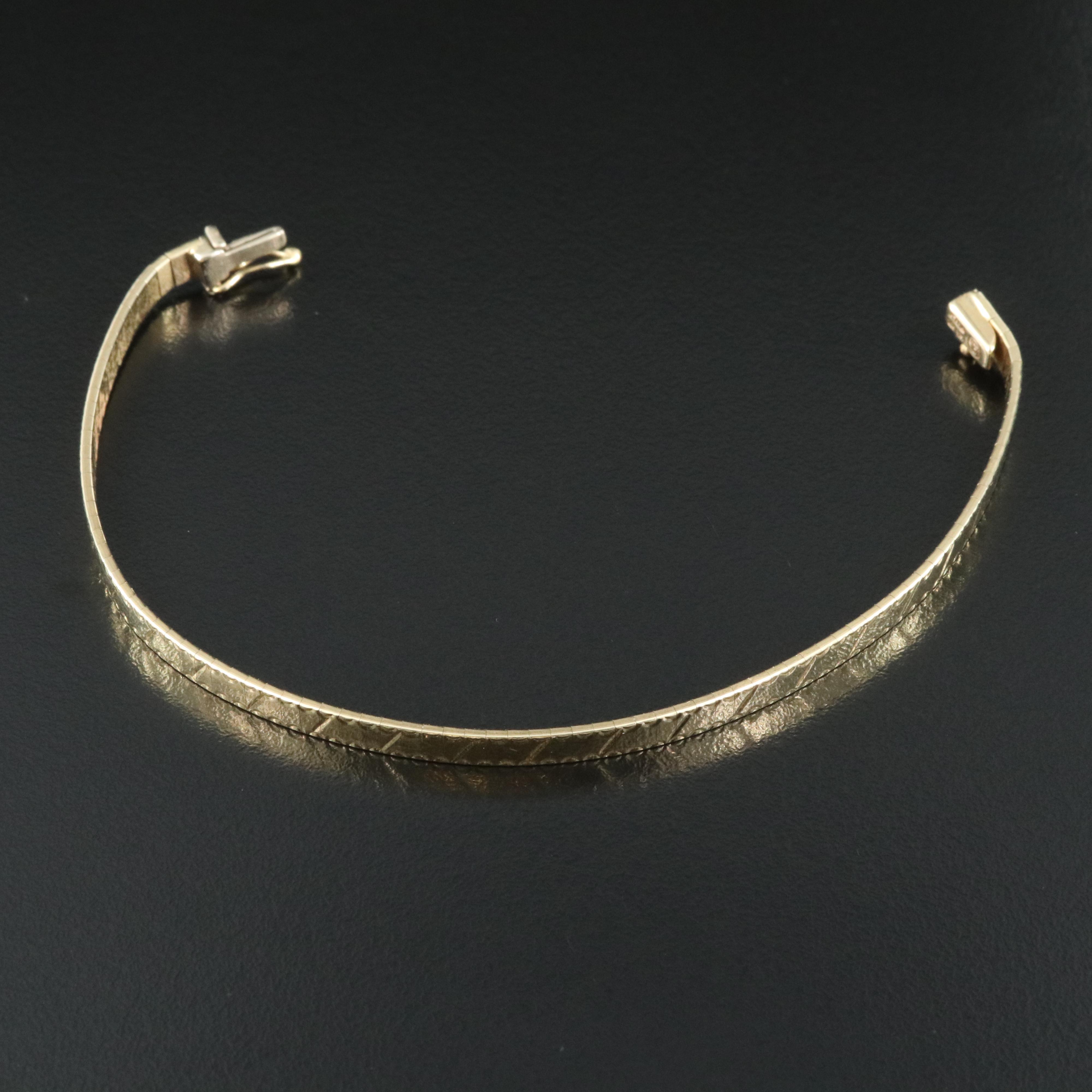 Italian 14K Omega Bracelet