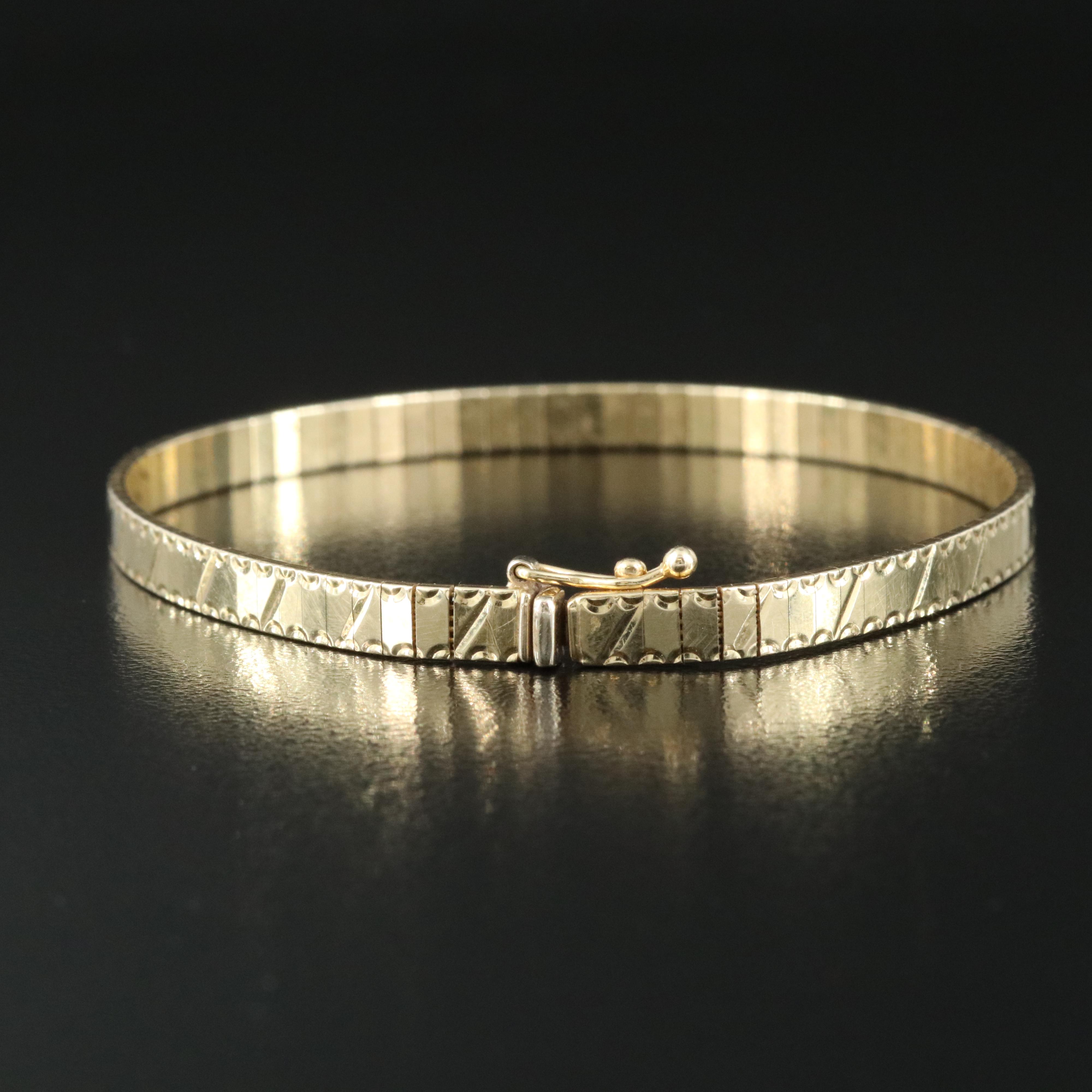 Italian 14K Omega Bracelet
