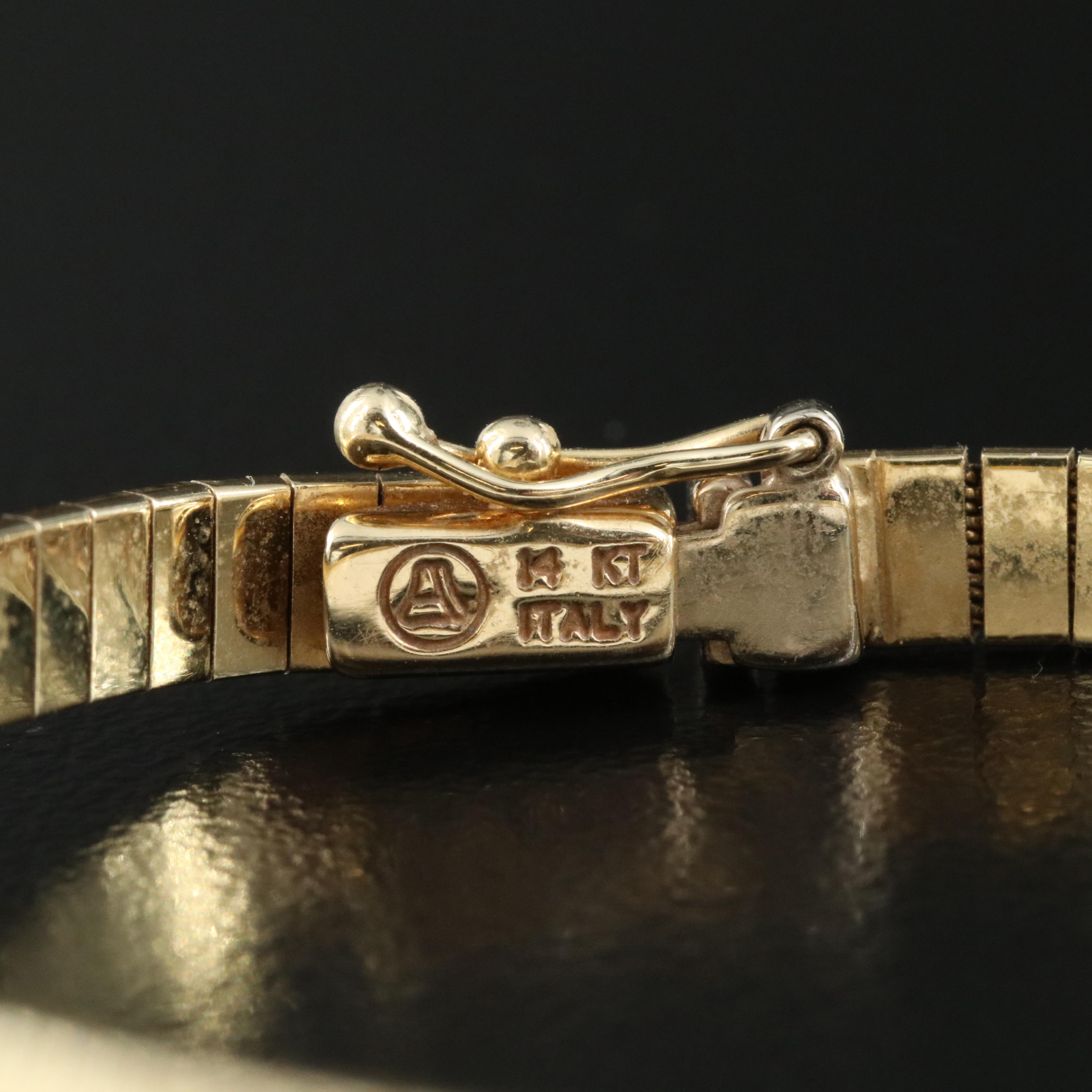 Italian 14K Omega Bracelet