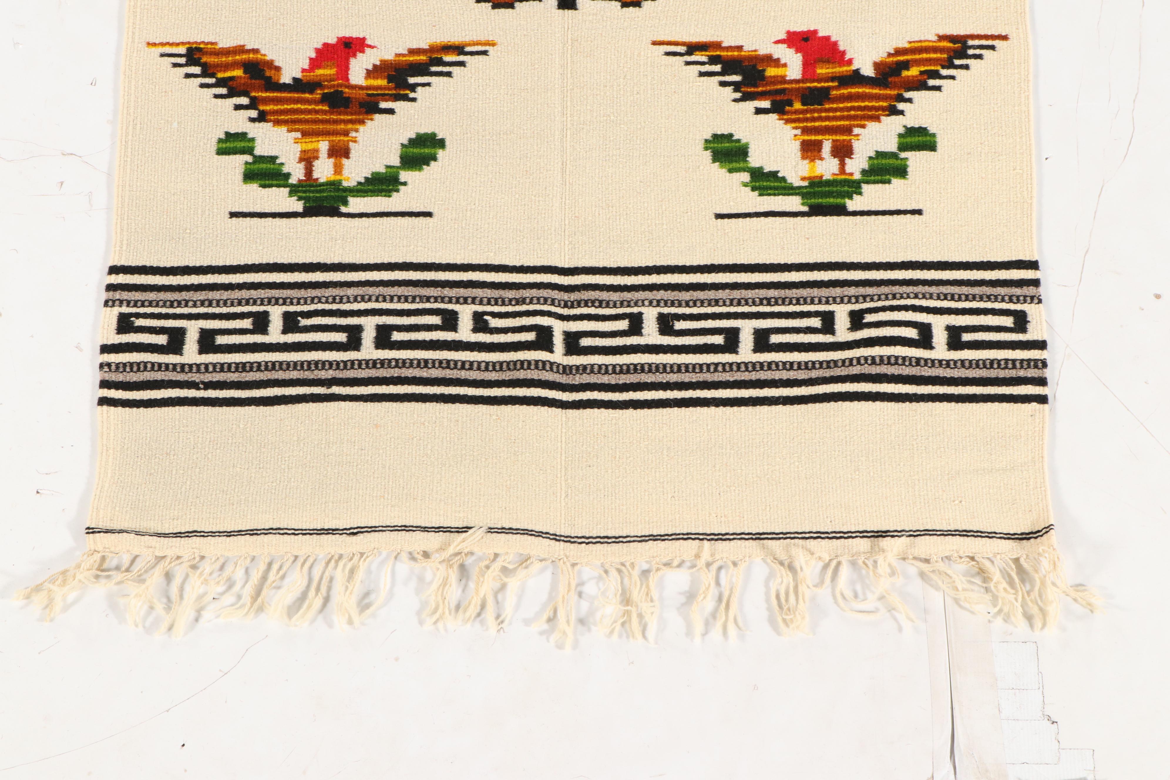 Handwoven Mexican Wool Chamanto Pancho Throw