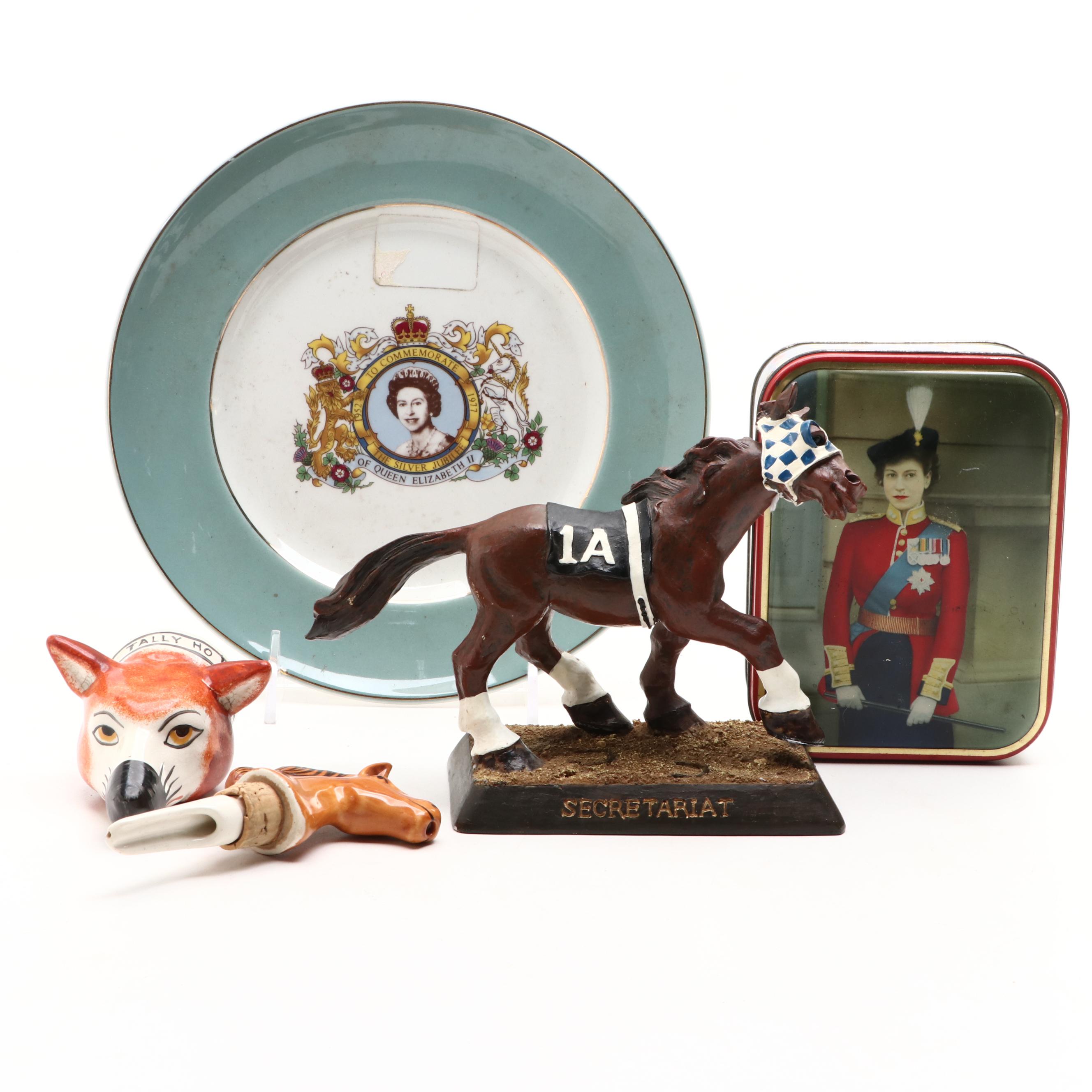 Queen Elizabeth II Memorabilia with Equestrian Decor